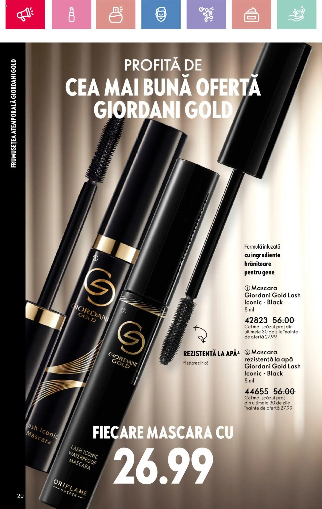 Catalog Oriflame 13 Aprilie - 3 Mai 2025 | Pagina 20 | Produse: Mascara, Apă