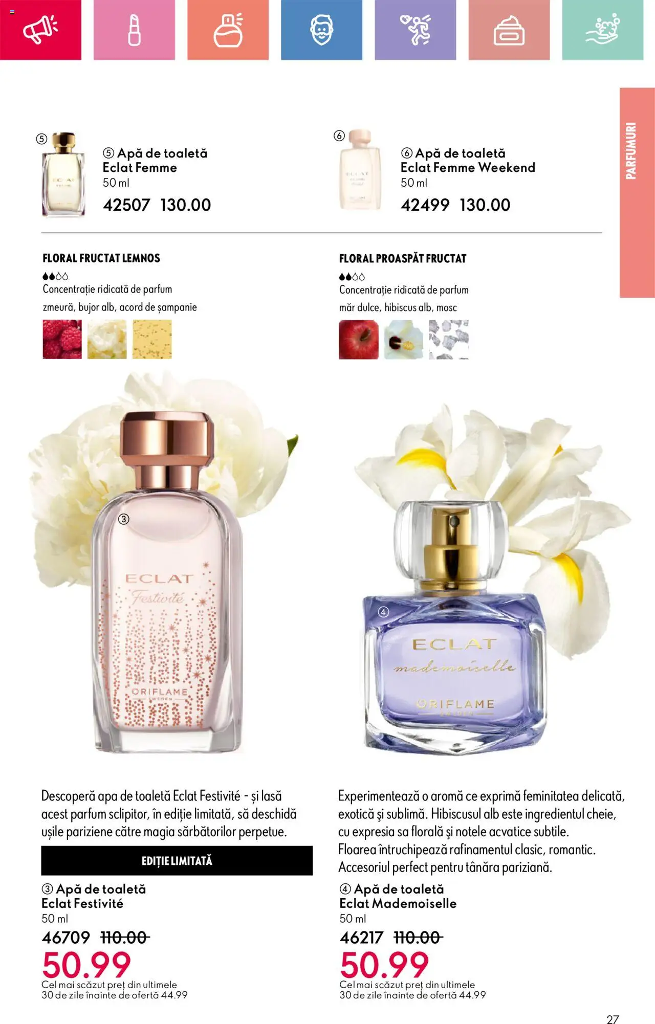 Catalog Oriflame 13 Aprilie - 3 Mai 2025 | Pagina 27 | Produse: Toaletă, Parfum, Apă de toaletă, Apă