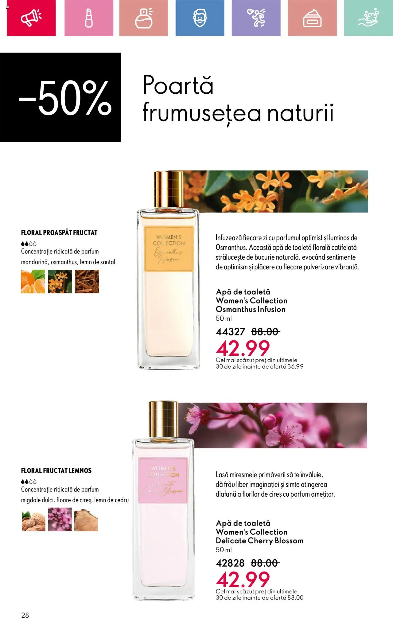 Catalog Oriflame 13 Aprilie - 3 Mai 2025 | Pagina 28 | Produse: Parfum, Apă de toaletă, Migdale, Apă