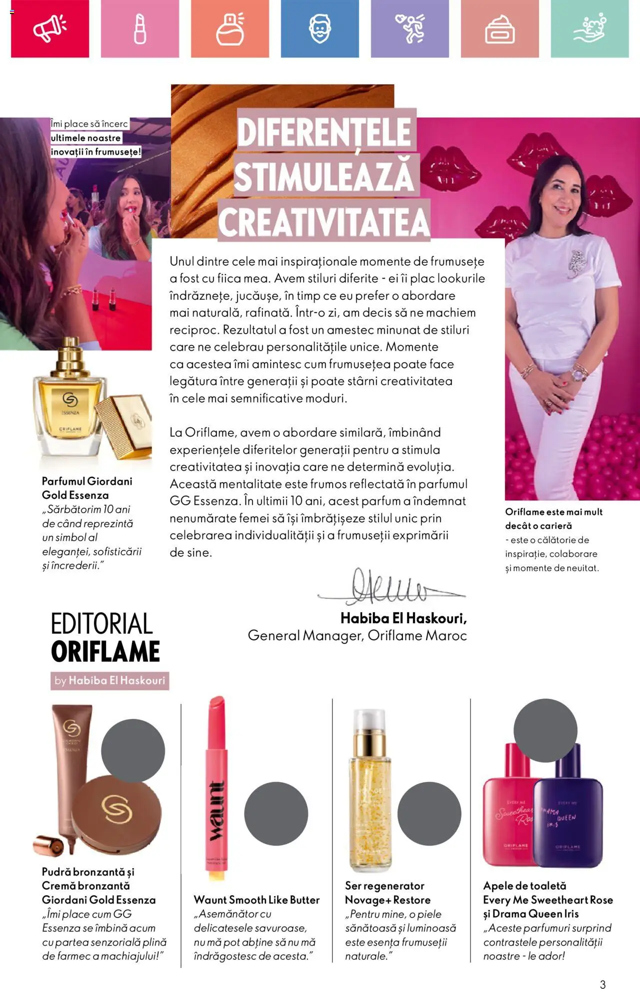 Catalog Oriflame 13 Aprilie - 3 Mai 2025 | Pagina 3 | Produse: Toaletă, Parfum, Pudră, Cremă
