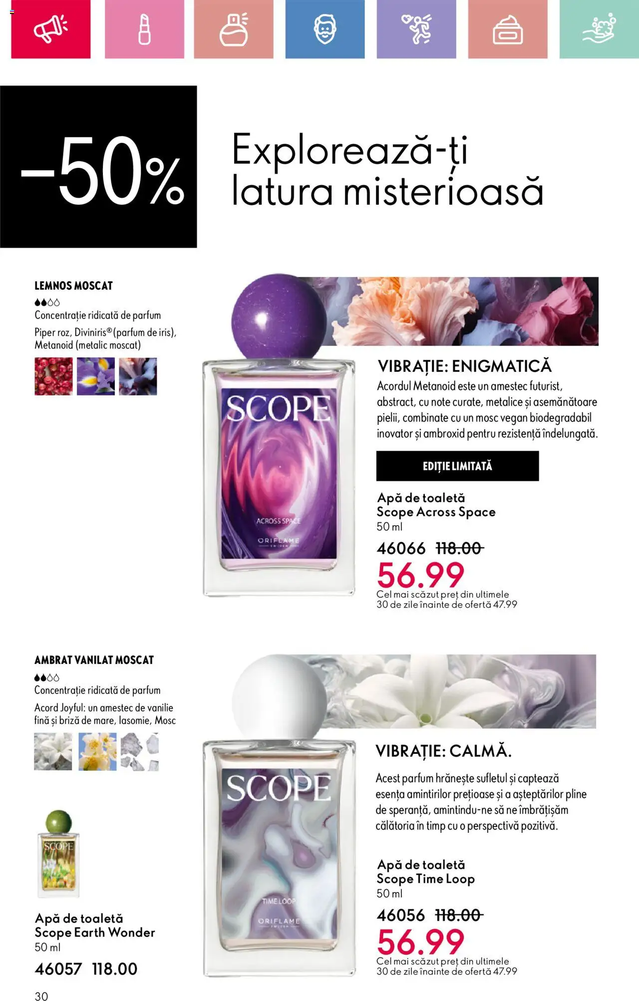Catalog Oriflame 13 Aprilie - 3 Mai 2025 | Pagina 30 | Produse: Toaletă, Parfum, Apă de toaletă, Piper