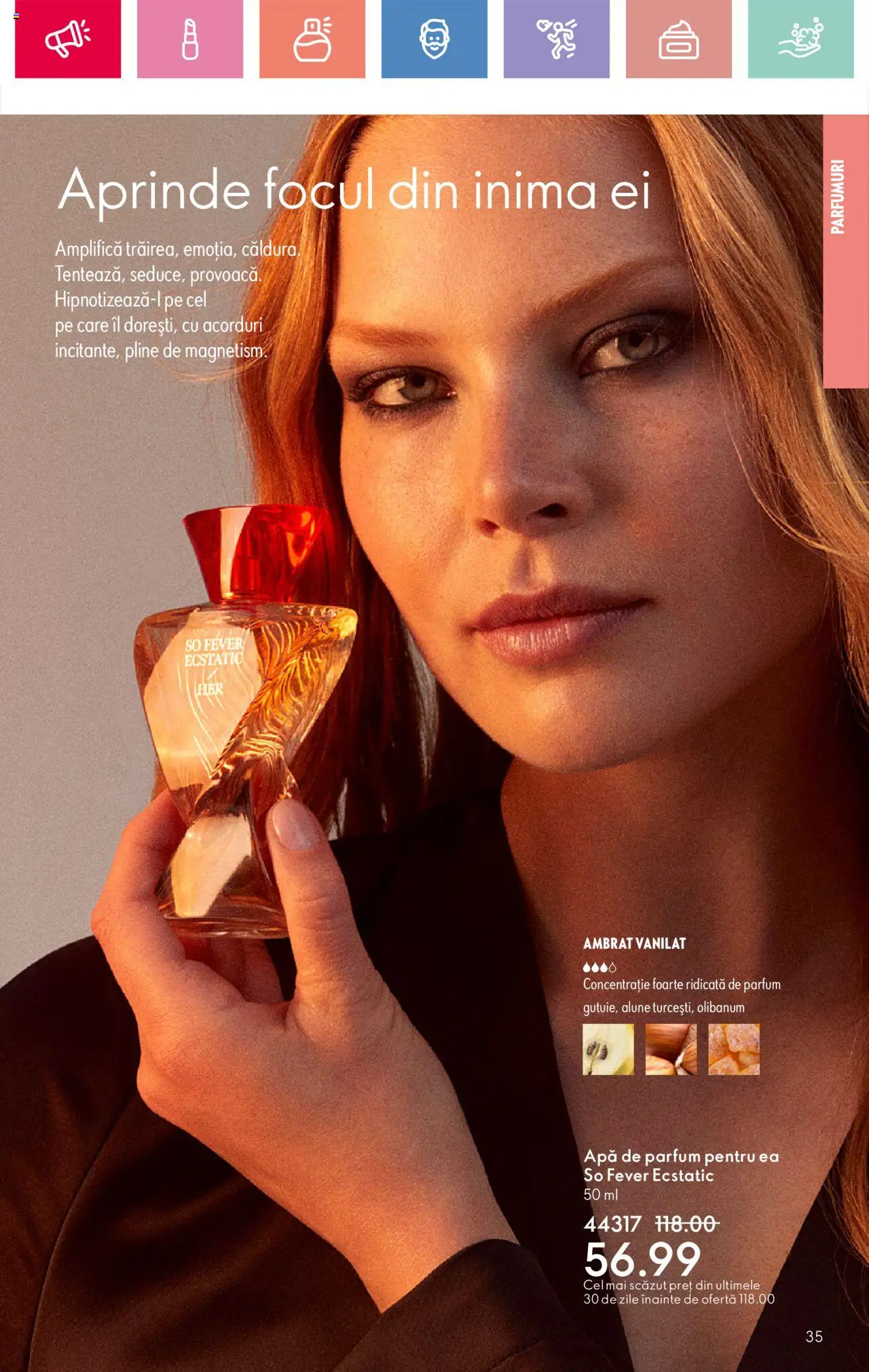 Catalog Oriflame 13 Aprilie - 3 Mai 2025 | Pagina 35 | Produse: Apă de parfum, Parfum, Alune, Apă