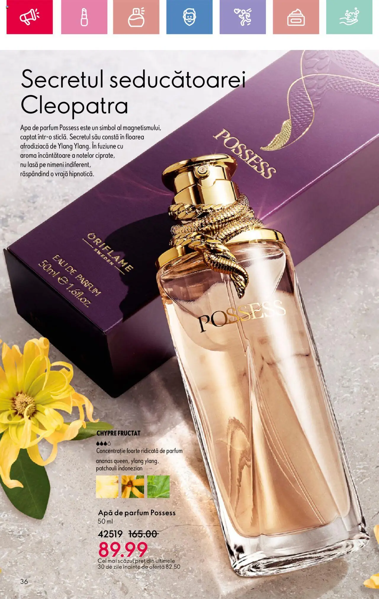 Catalog Oriflame 13 Aprilie - 3 Mai 2025 | Pagina 36 | Produse: Apă de parfum, Parfum, Ananas, Apă