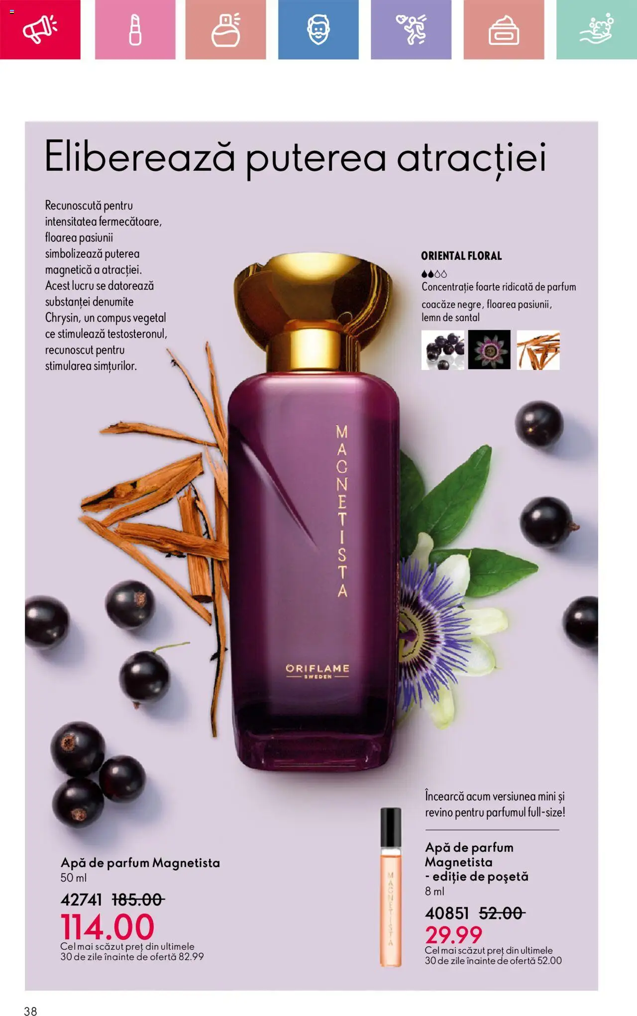 Catalog Oriflame 13 Aprilie - 3 Mai 2025 | Pagina 38 | Produse: Apă de parfum, Parfum, Apă