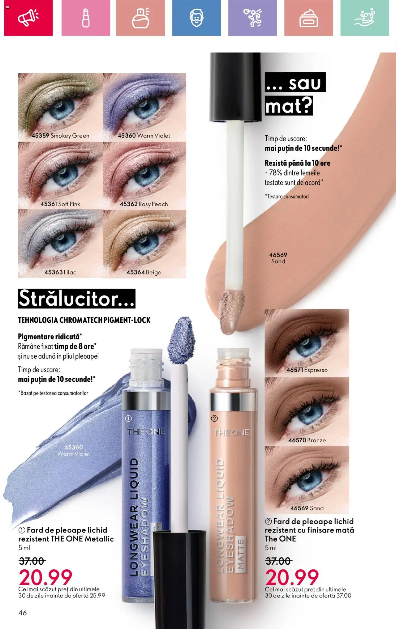Catalog Oriflame 13 Aprilie - 3 Mai 2025 | Pagina 46 | Produse: Fard de pleoape