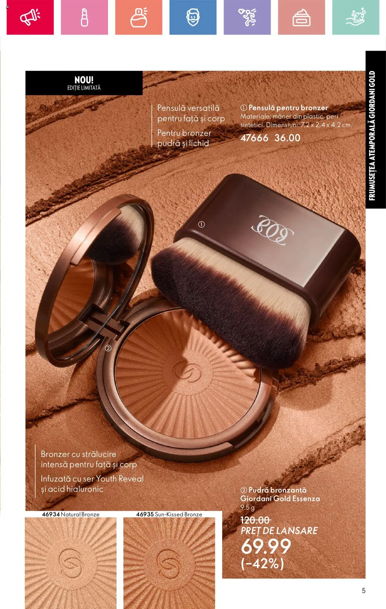 Catalog Oriflame 13 Aprilie - 3 Mai 2025 | Pagina 5 | Produse: Mâner, Pudră, Bronzer