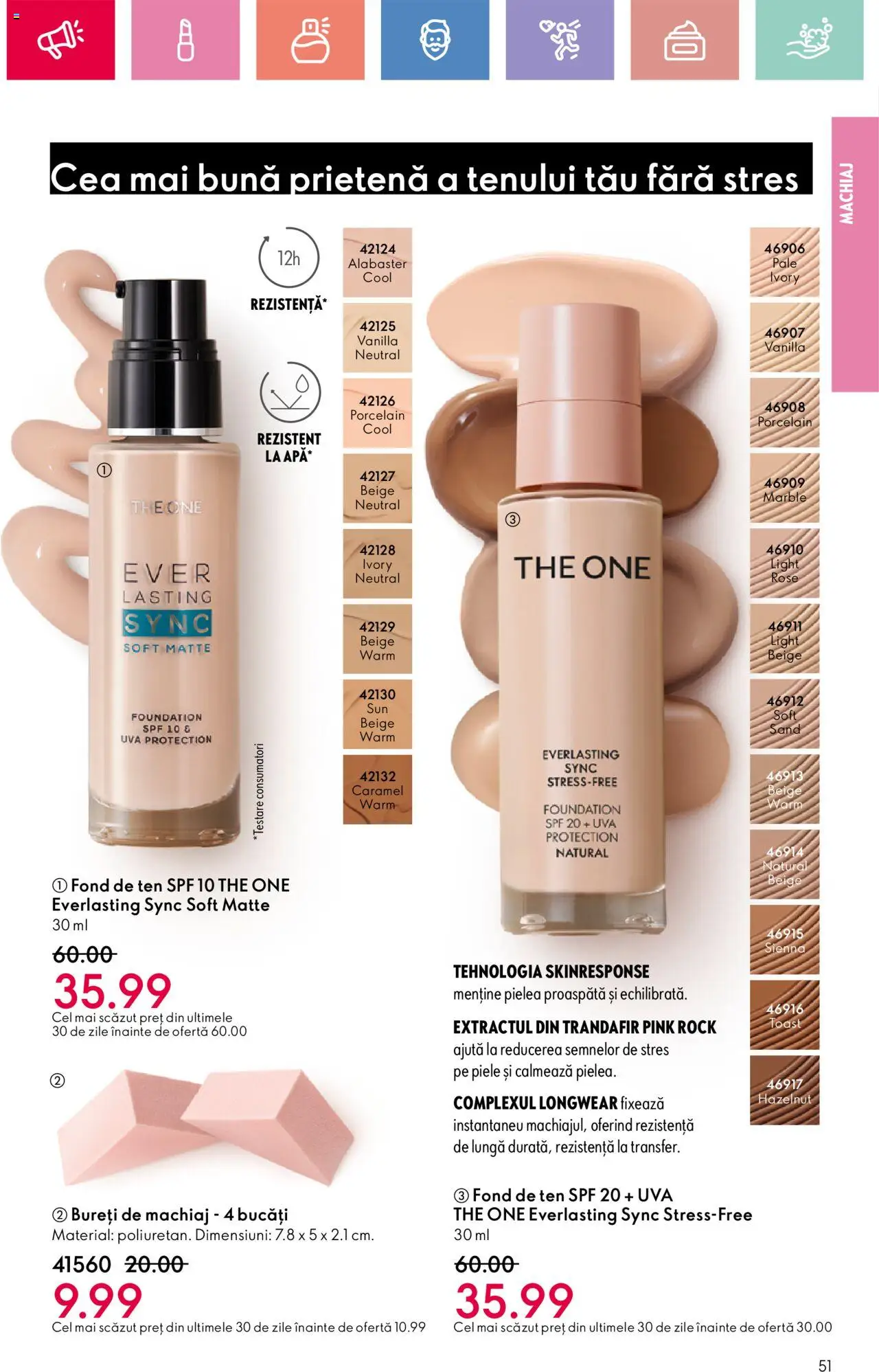 Catalog Oriflame 13 Aprilie - 3 Mai 2025 | Pagina 51 | Produse: Fond de ten, Trandafir, Machiaj