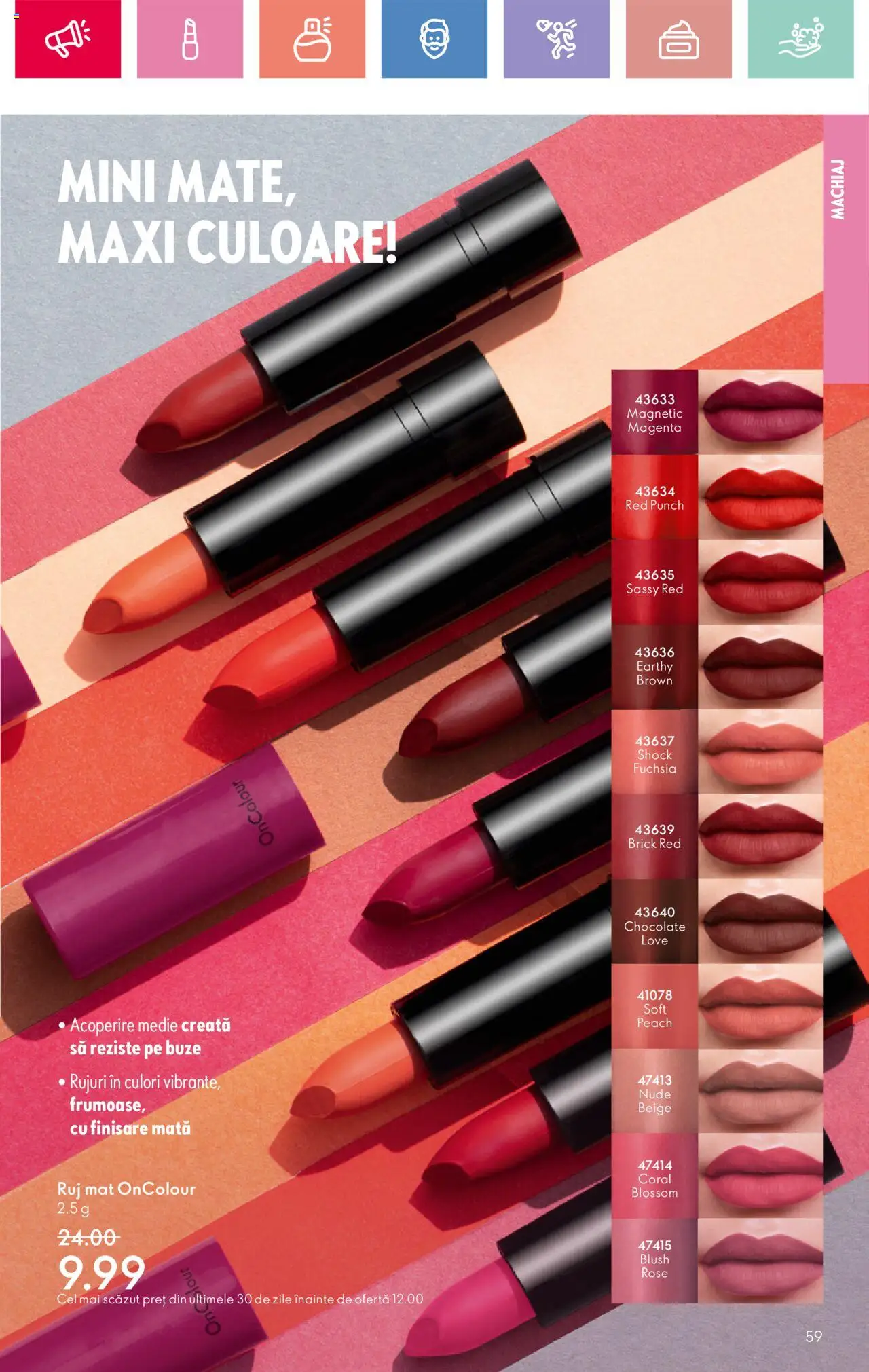 Catalog Oriflame 13 Aprilie - 3 Mai 2025 | Pagina 59 | Produse: Machiaj, Blush, Ruj