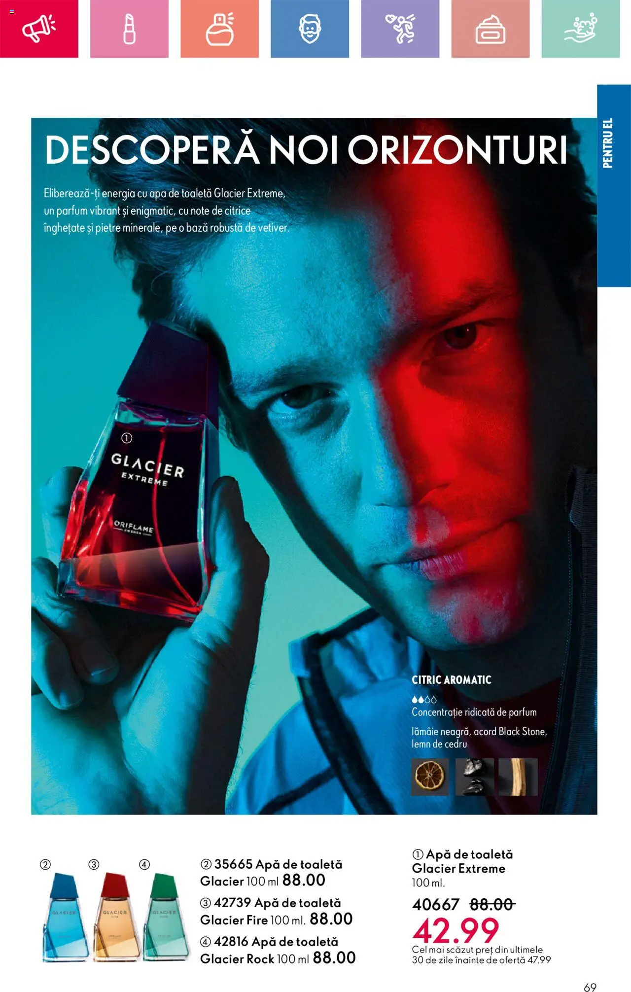 Catalog Oriflame 13 Aprilie - 3 Mai 2025 | Pagina 69 | Produse: Parfum, Apă de toaletă, Apă, Lămâie
