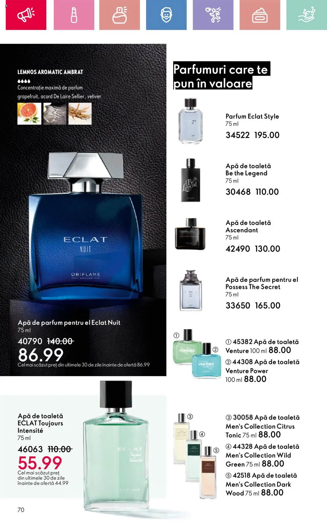 Catalog Oriflame 13 Aprilie - 3 Mai 2025 | Pagina 70 | Produse: Delgeç, Toaletă, Parfum, Apă