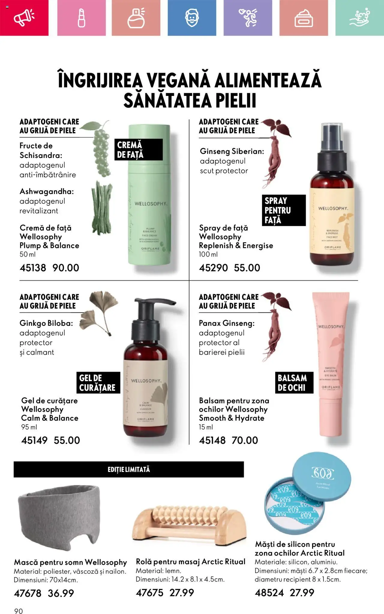 Catalog Oriflame 13 Aprilie - 3 Mai 2025 | Pagina 90 | Produse: Gel de curățare, Balsam, Cremă, Fructe