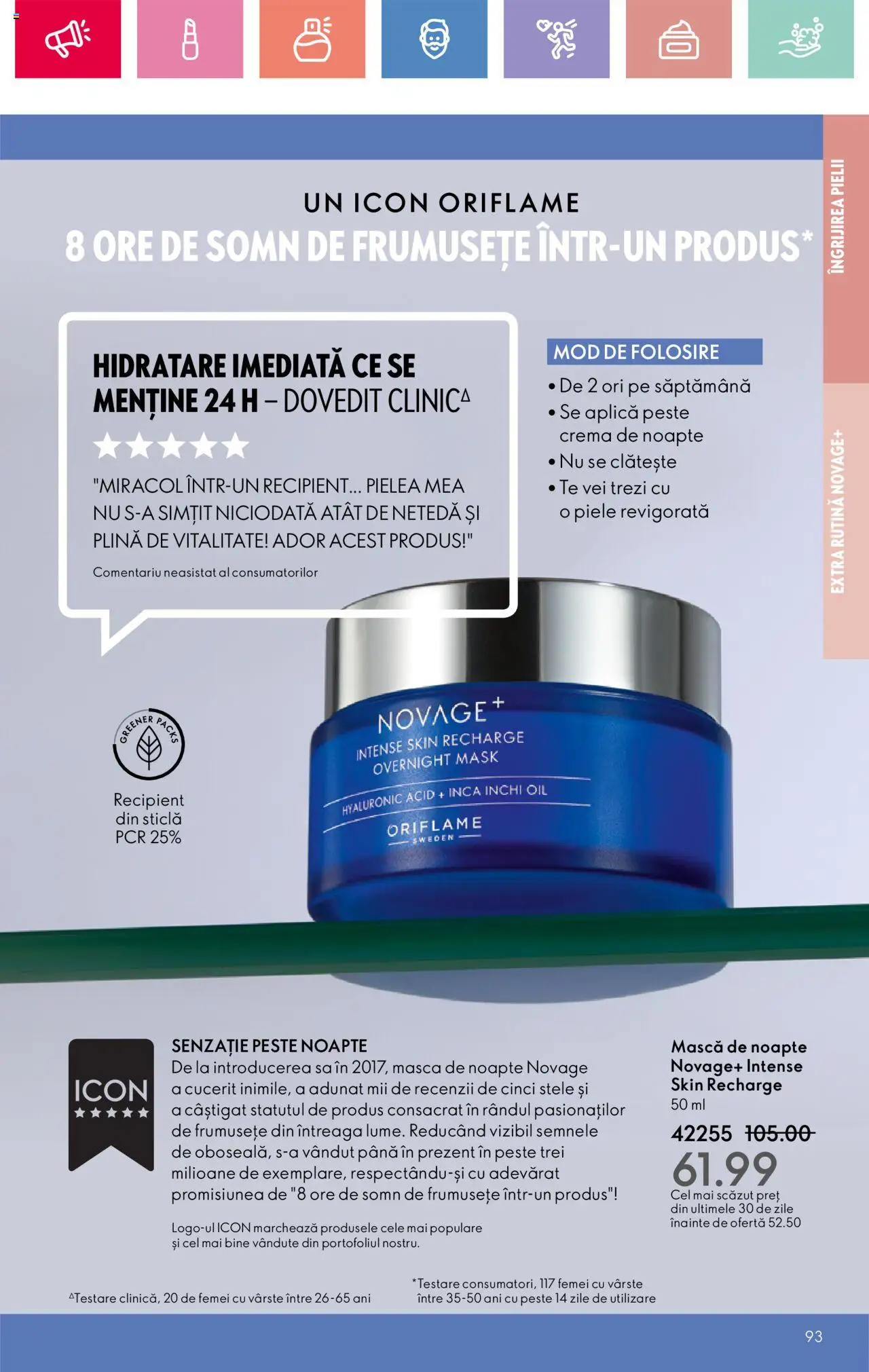 Catalog Oriflame 13 Aprilie - 3 Mai 2025 | Pagina 93 | Produse: Cremă de noapte, Cremă, Pește