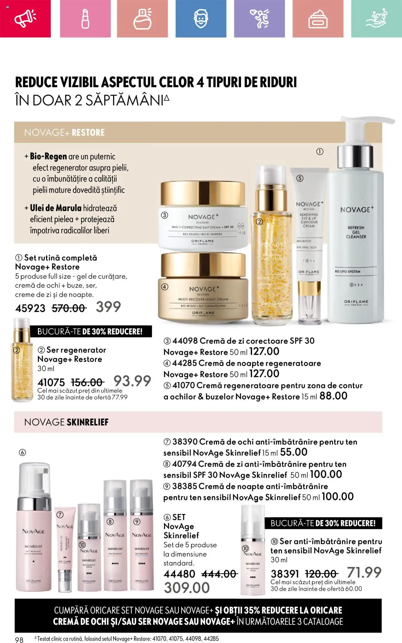 Catalog Oriflame 13 Aprilie - 3 Mai 2025 | Pagina 98 | Produse: Cremă de zi, Cremă de noapte, Cremă, Ulei