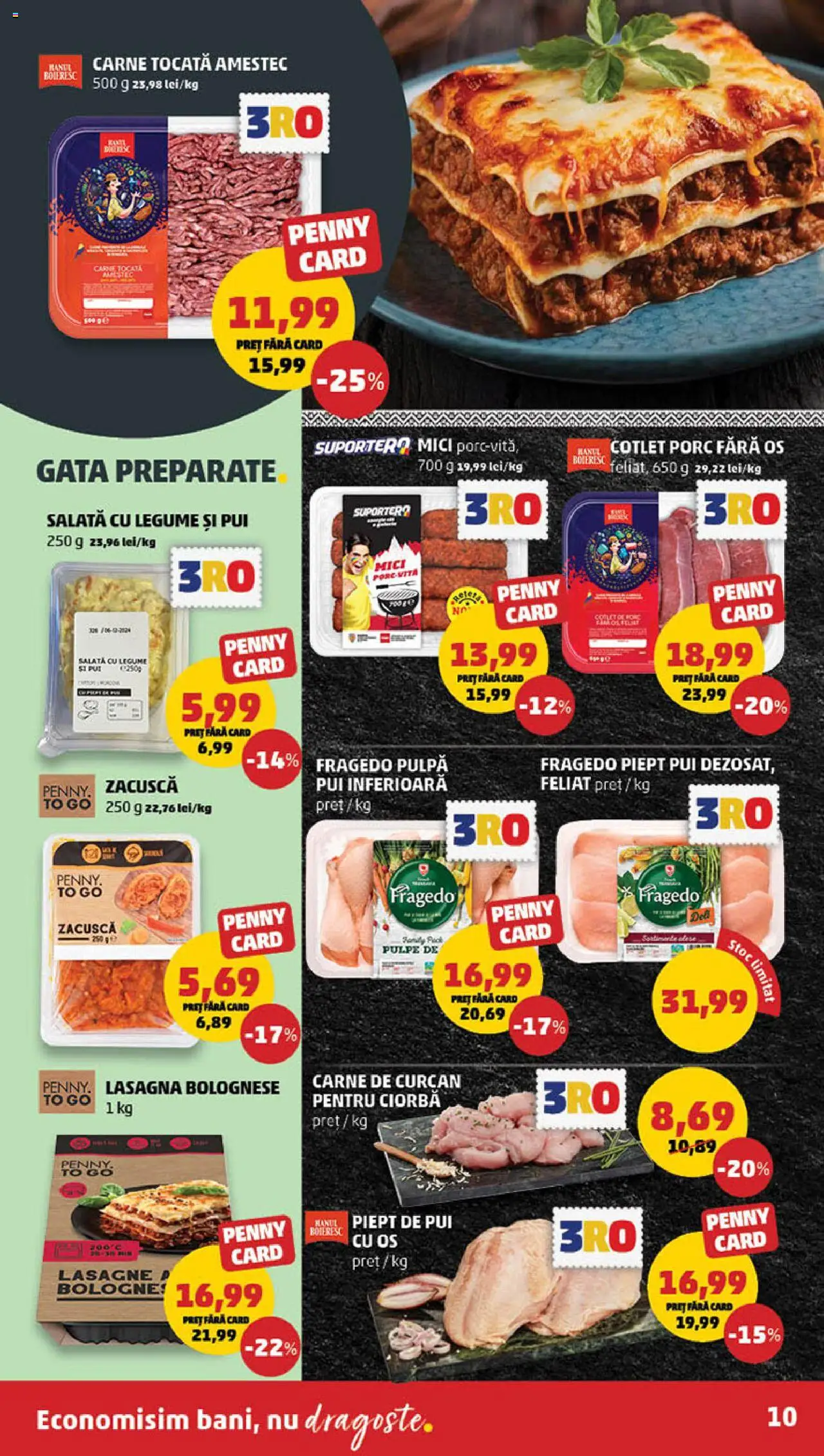 Catalog PENNY Market 26 Martie - 1 Aprilie 2025 | Pagina 10 | Produse: Lasagna, Cotlet porc, Carne tocată, Legume