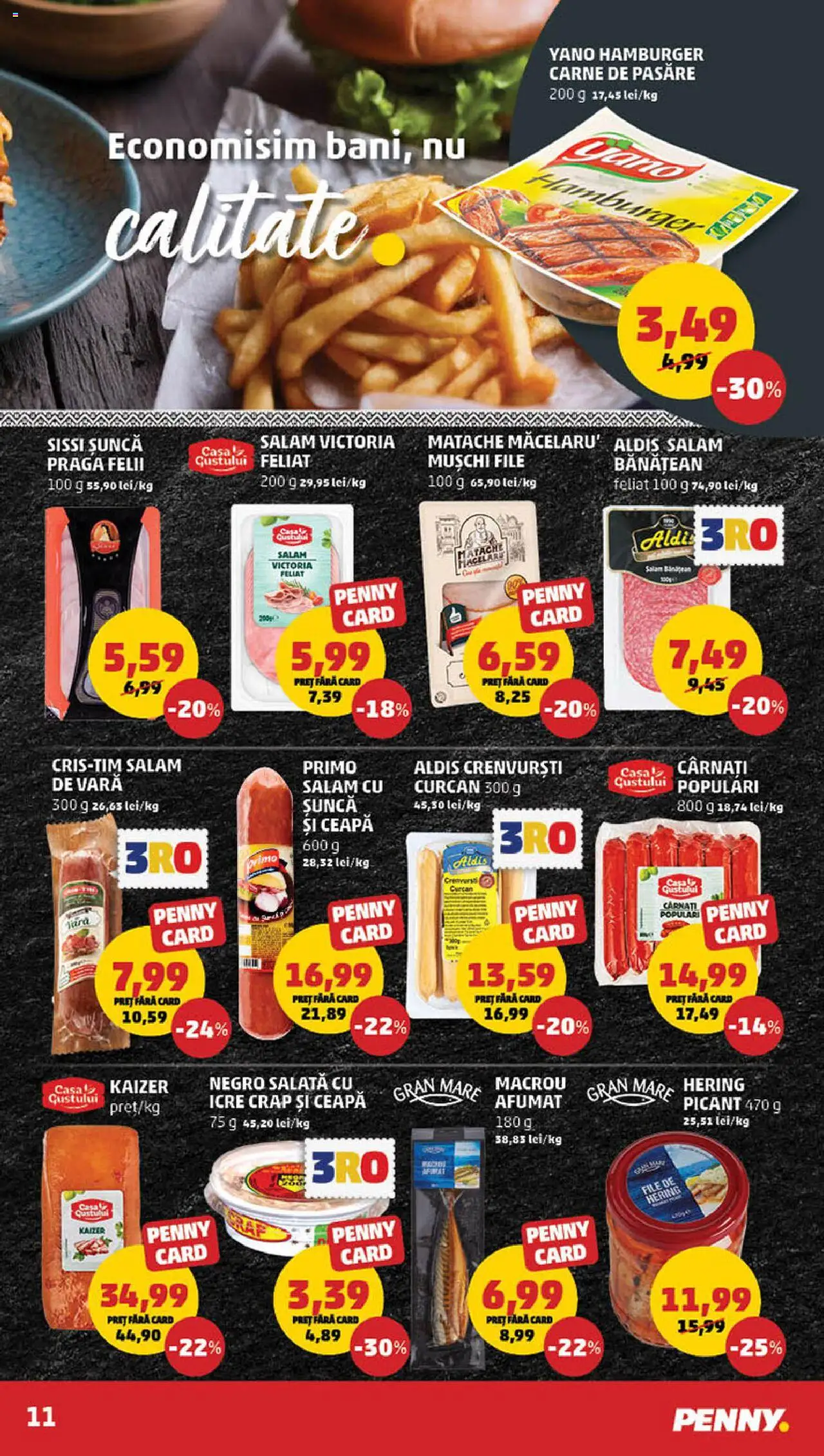 Catalog PENNY Market 26 Martie - 1 Aprilie 2025 | Pagina 11 | Produse: Șuncă, Salată cu icre, Ceapă, Cârnați