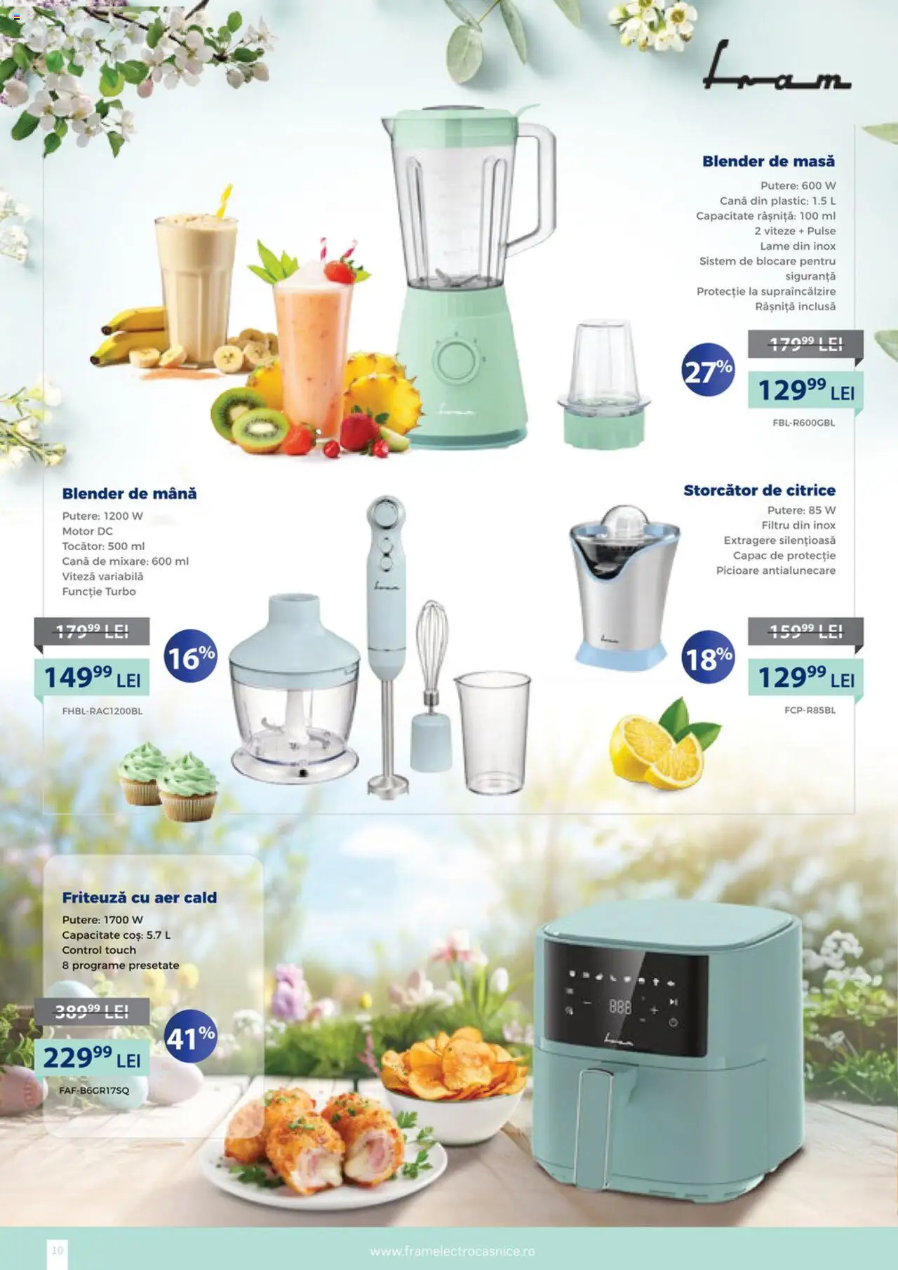 Catalog Carrefour 19 Martie - 24 Aprilie 2025 | Pagina 10 | Produse: Blender, Storcător, Friteuză, Masă