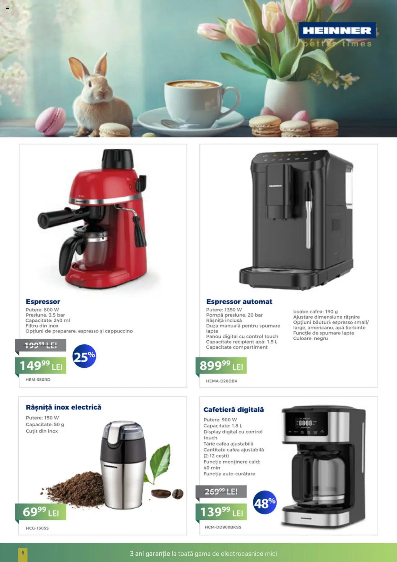 Catalog Carrefour 19 Martie - 24 Aprilie 2025 | Pagina 6 | Produse: Cafetieră, Lapte, Cafea, Apă