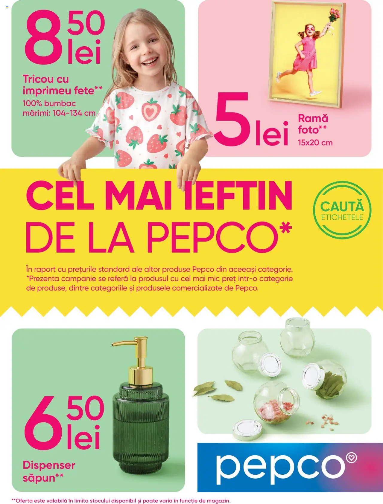 Catalog Pepco 27 Martie - 2 Aprilie 2025 | Pagina 1 | Produse: Ramă foto, Săpun, Tricou