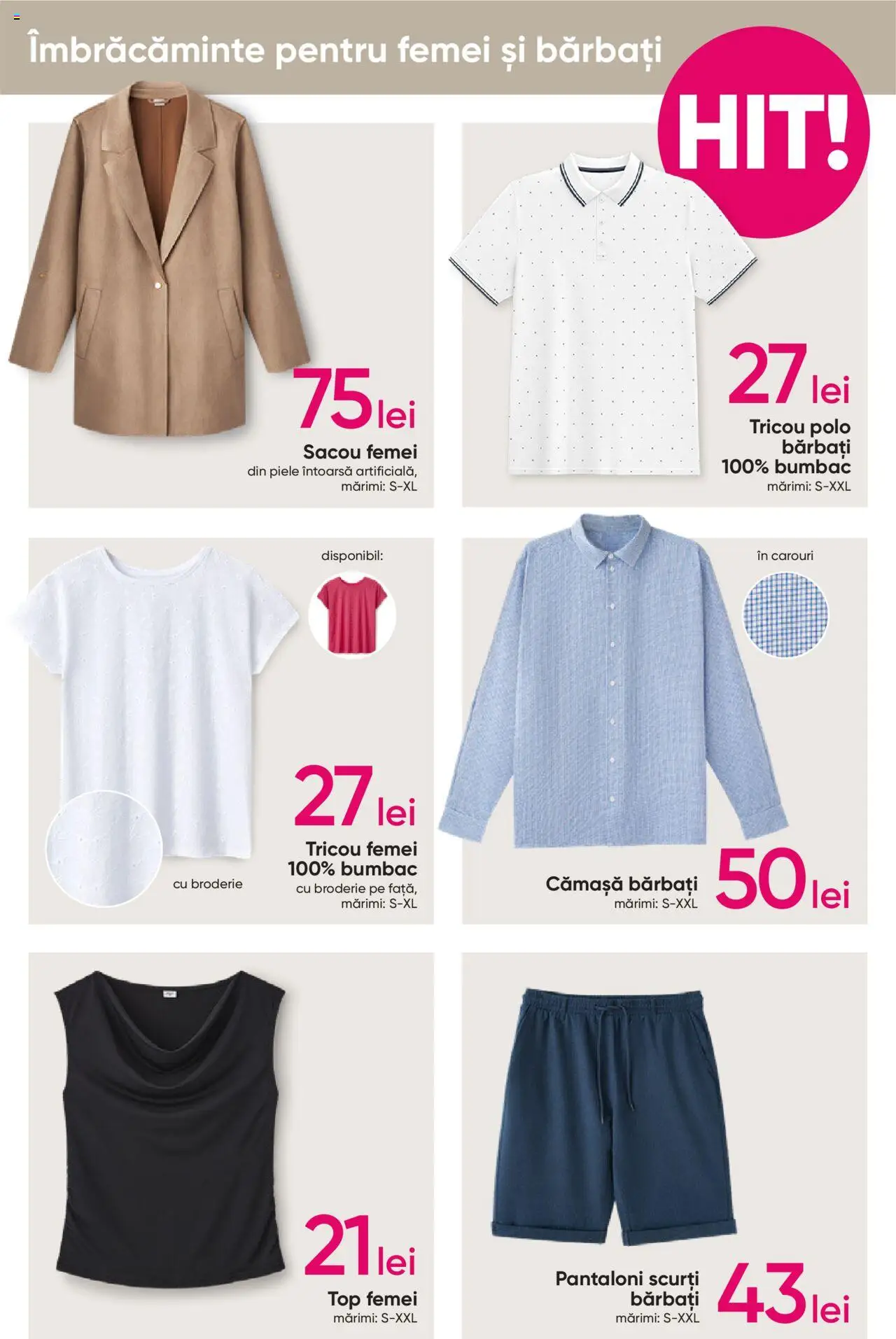 Catalog Pepco 27 Martie - 9 Aprilie 2025 | Pagina 7 | Produse: Top, Tricou, Pantaloni, Pantaloni scurți