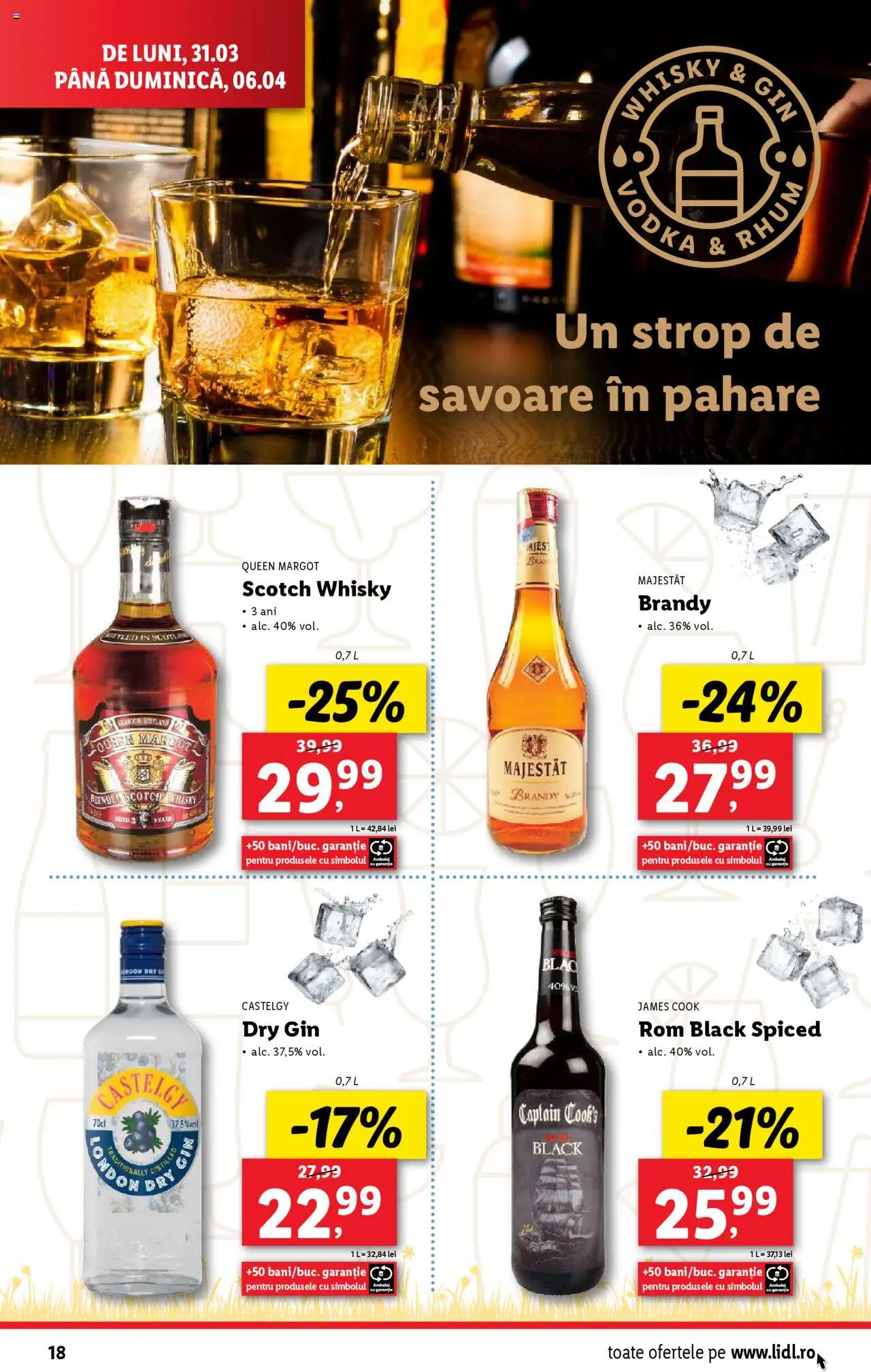 Catalog LIDL 31 Martie - 6 Aprilie 2025 | Pagina 18 | Produse: Pahare, Rom, Gin, Vodka