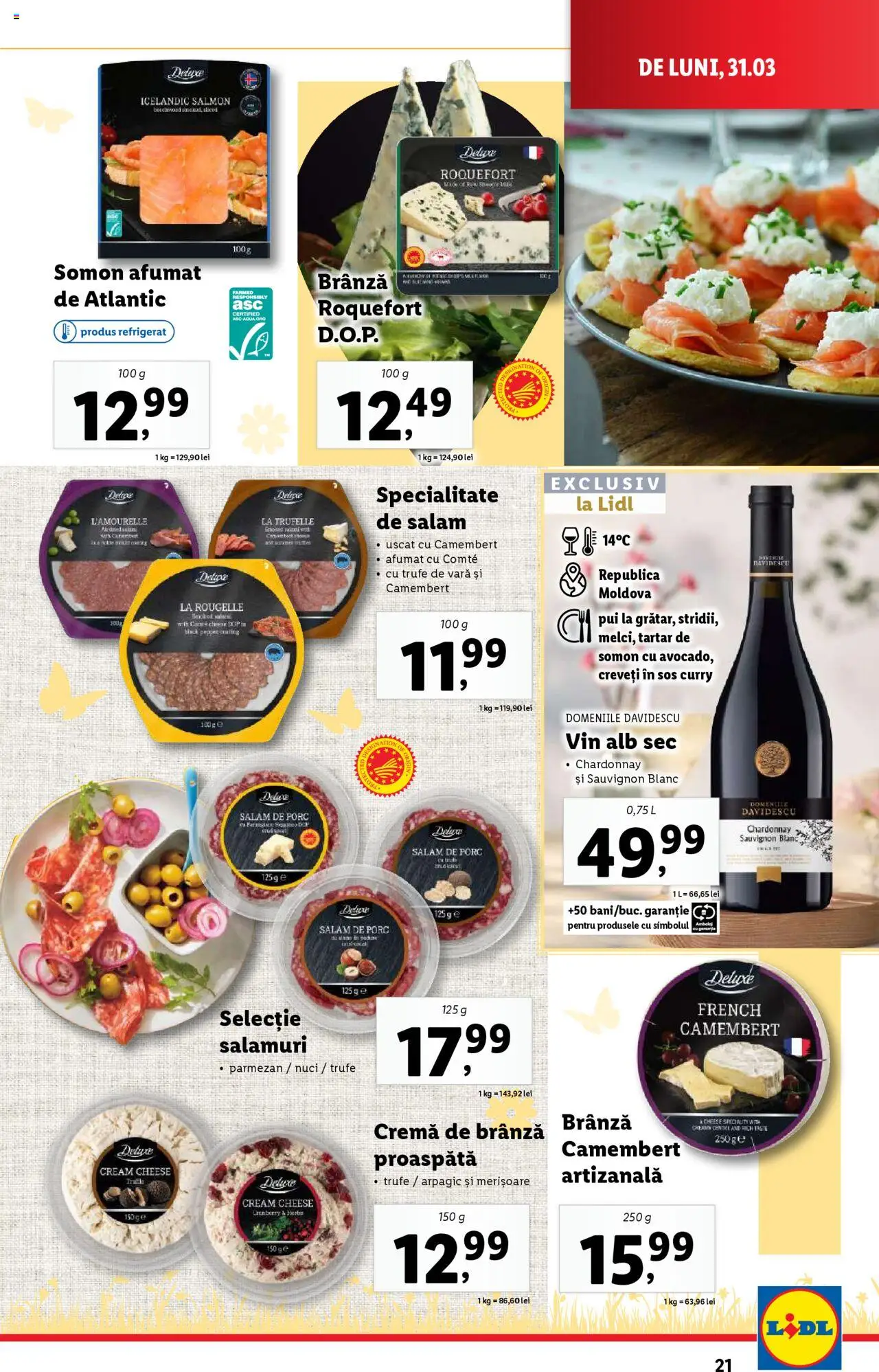 Catalog LIDL 31 Martie - 6 Aprilie 2025 | Pagina 21 | Produse: Brânză, Cremă, Vin, Sos