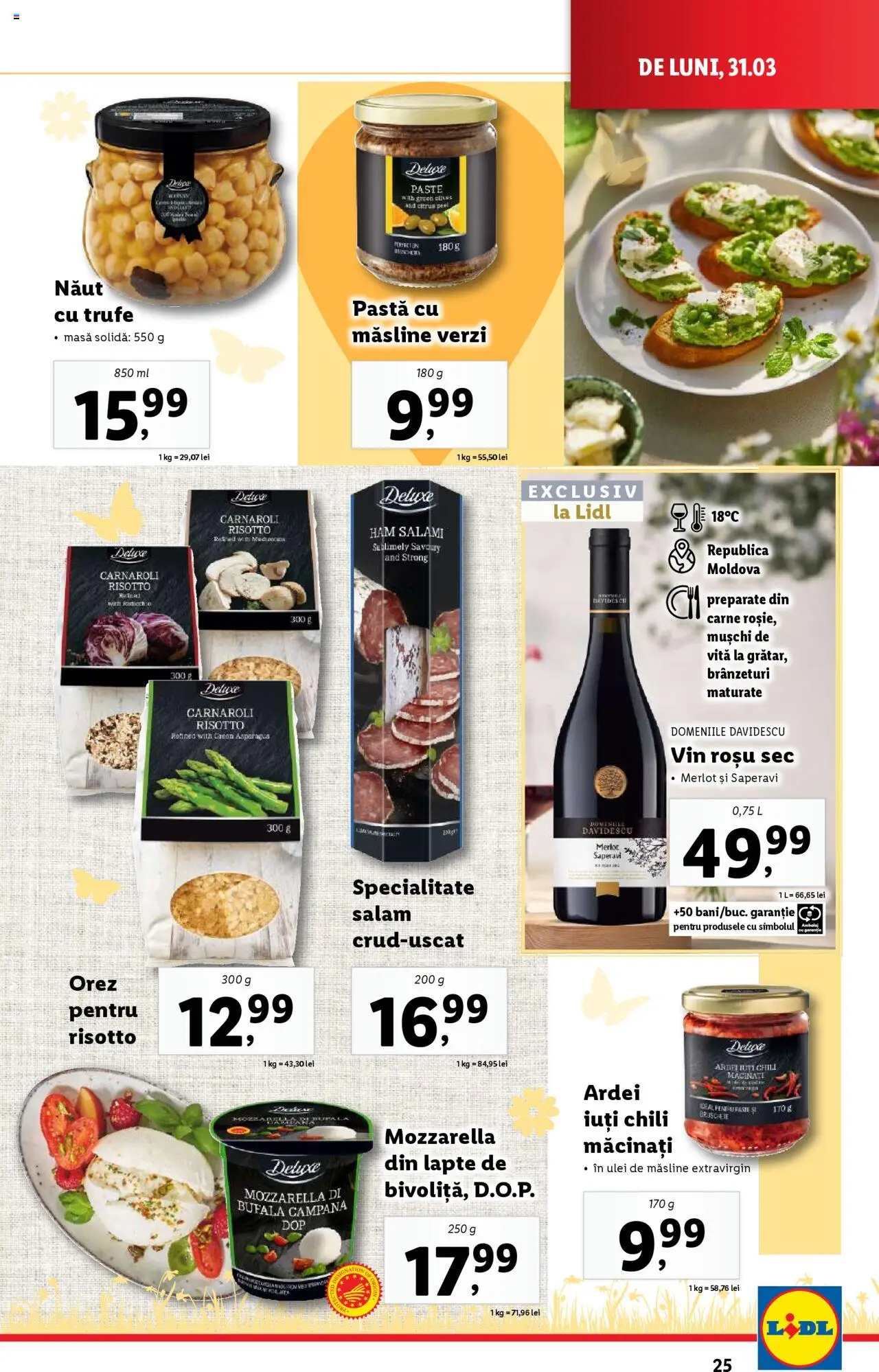 Catalog LIDL 31 Martie - 6 Aprilie 2025 | Pagina 25 | Produse: Ardei, Mozzarella, Salam, Orez