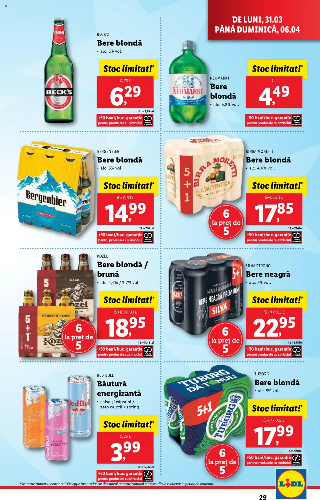 Catalog LIDL 31 Martie - 6 Aprilie 2025 | Pagina 29 | Produse: Köpek Sabunu, Bere, Plastik Kulübe, Căpșuni