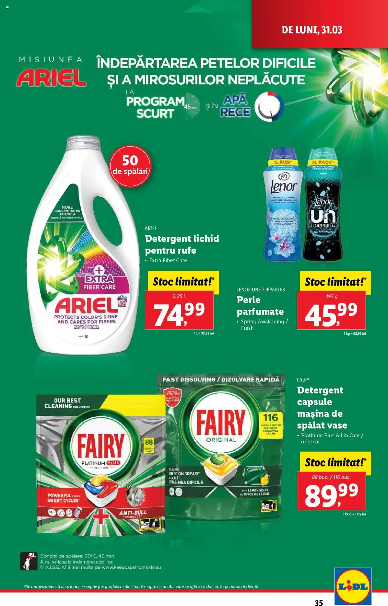 Catalog LIDL 31 Martie - 6 Aprilie 2025 | Pagina 35 | Produse: Akrilik boya, Detergent, Îndepărtarea petelor, Lămâie