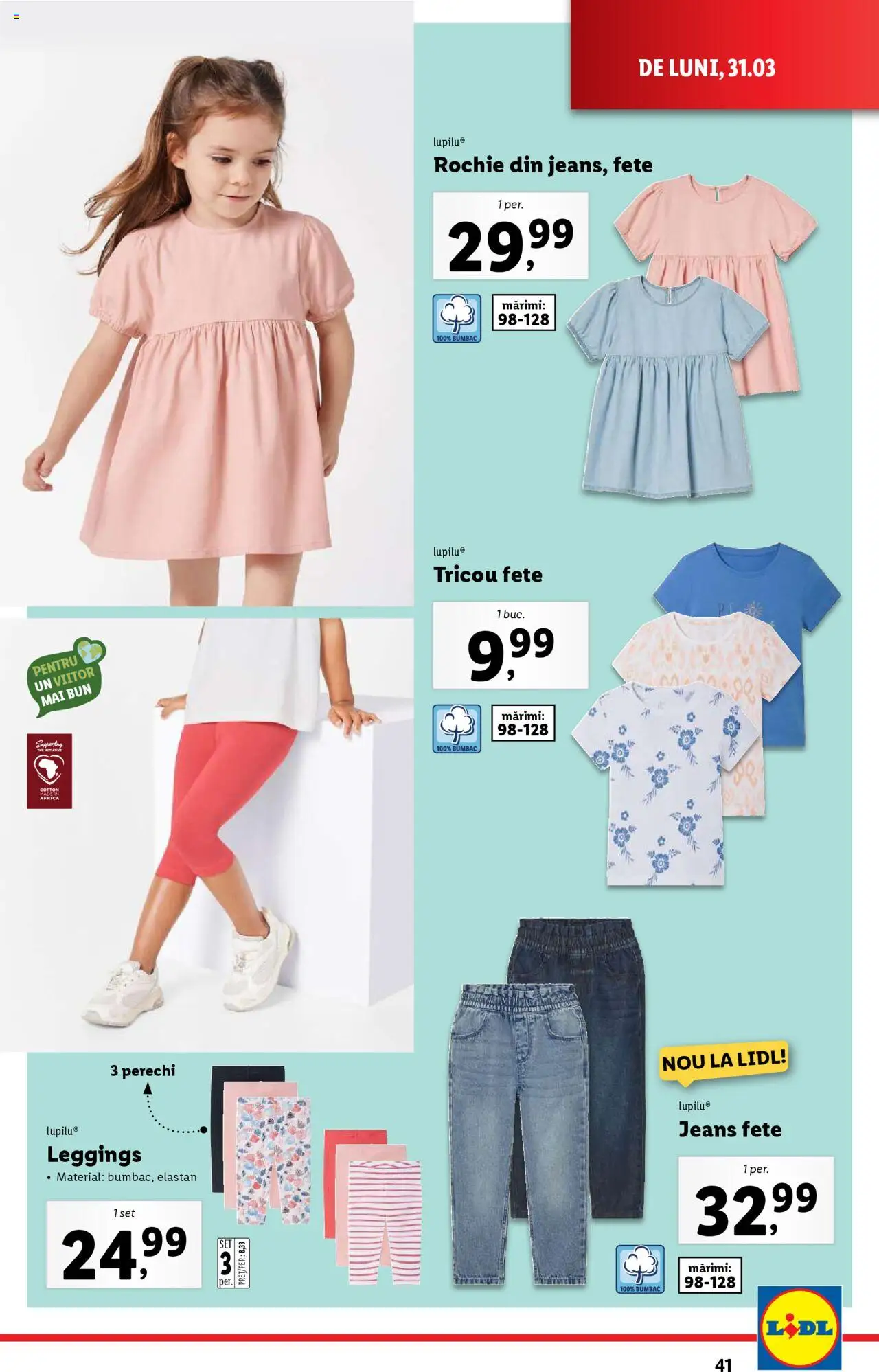 Catalog LIDL 31 Martie - 6 Aprilie 2025 | Pagina 41 | Produse: Rochie, Tricou
