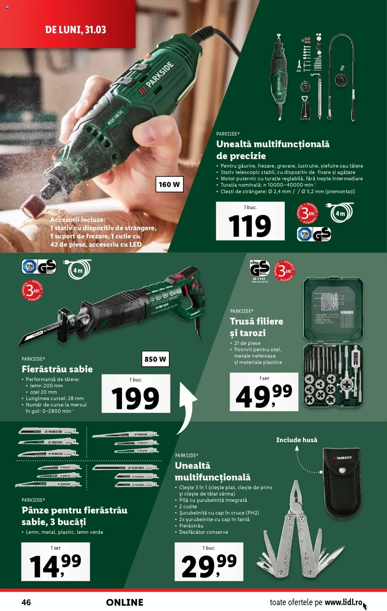 Catalog LIDL 31 Martie - 6 Aprilie 2025 | Pagina 46 | Produse: Clește, Babak, Cutie