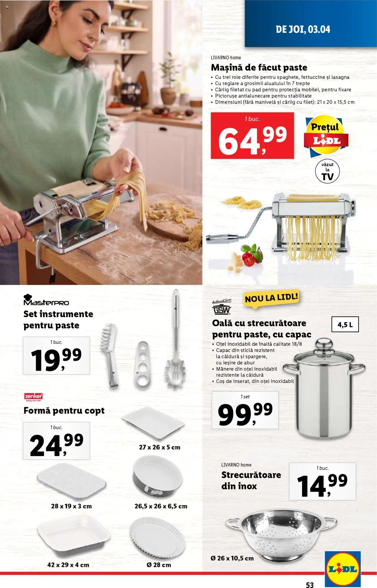 Catalog LIDL 31 Martie - 6 Aprilie 2025 | Pagina 53 | Produse: Oală, Coș, Lasagna, Paste