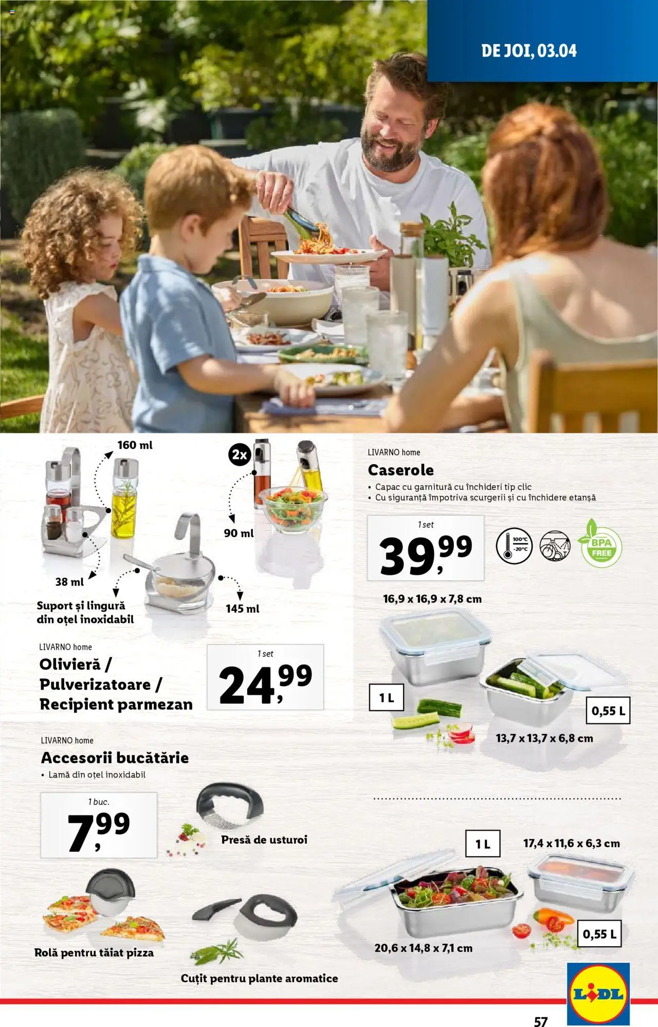 Catalog LIDL 31 Martie - 6 Aprilie 2025 | Pagina 57 | Produse: Presă, Accesorii bucătărie, Cuțit, Pizza