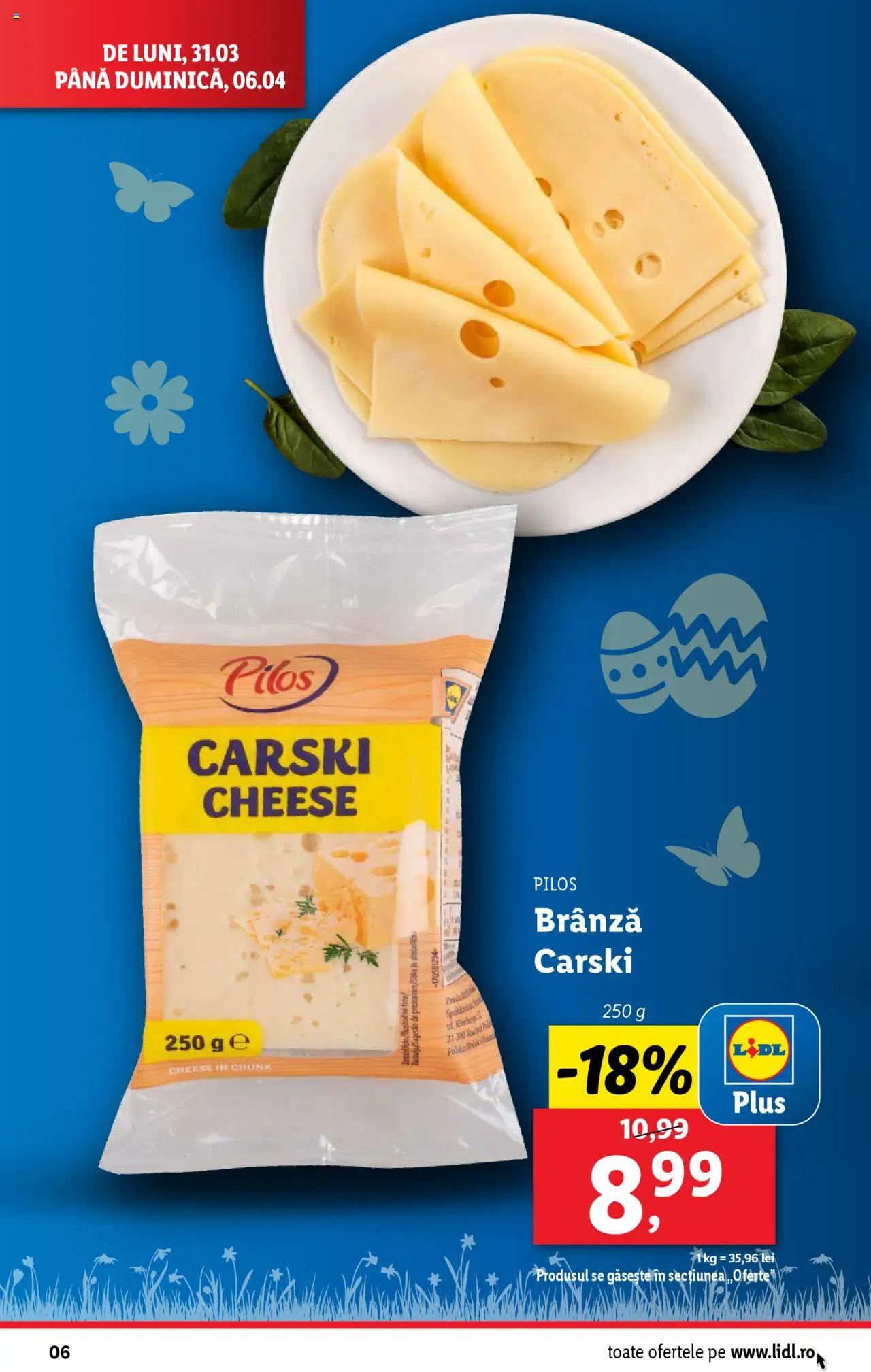 Catalog LIDL 31 Martie - 6 Aprilie 2025 | Pagina 6 | Produse: Toplar, Brânză