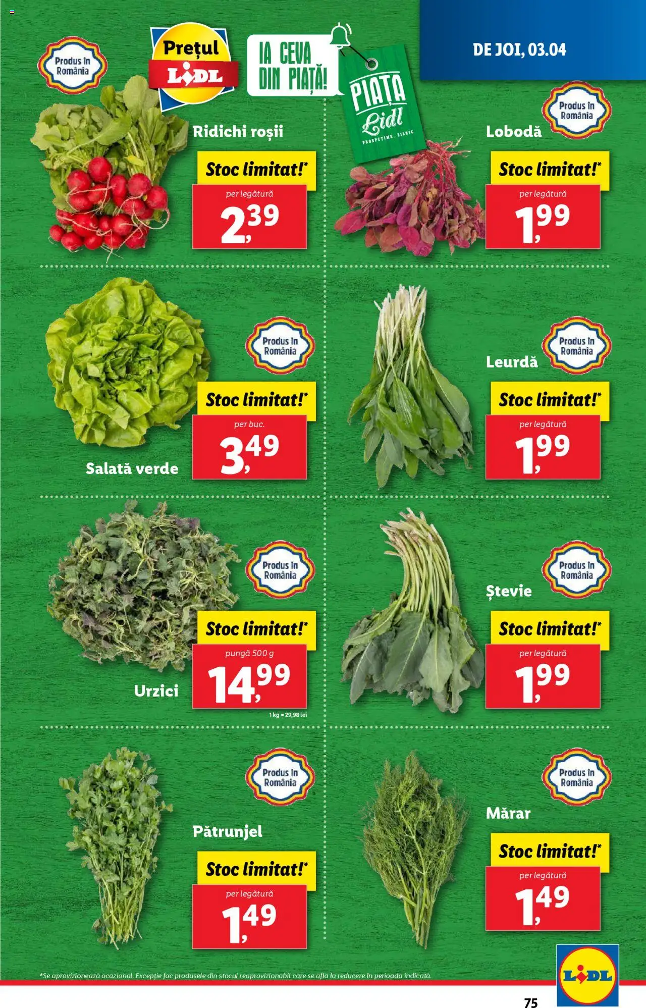 Catalog LIDL 31 Martie - 6 Aprilie 2025 | Pagina 75 | Produse: Pătrunjel, Roșii, Sıcak çikolata, Salată