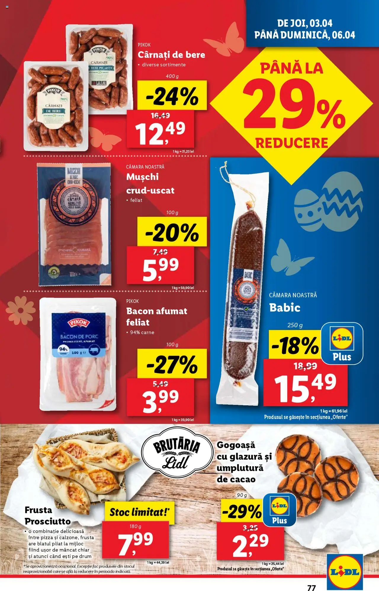Catalog LIDL 31 Martie - 6 Aprilie 2025 | Pagina 77 | Produse: Pizza, Bere, Cacao, Cârnați