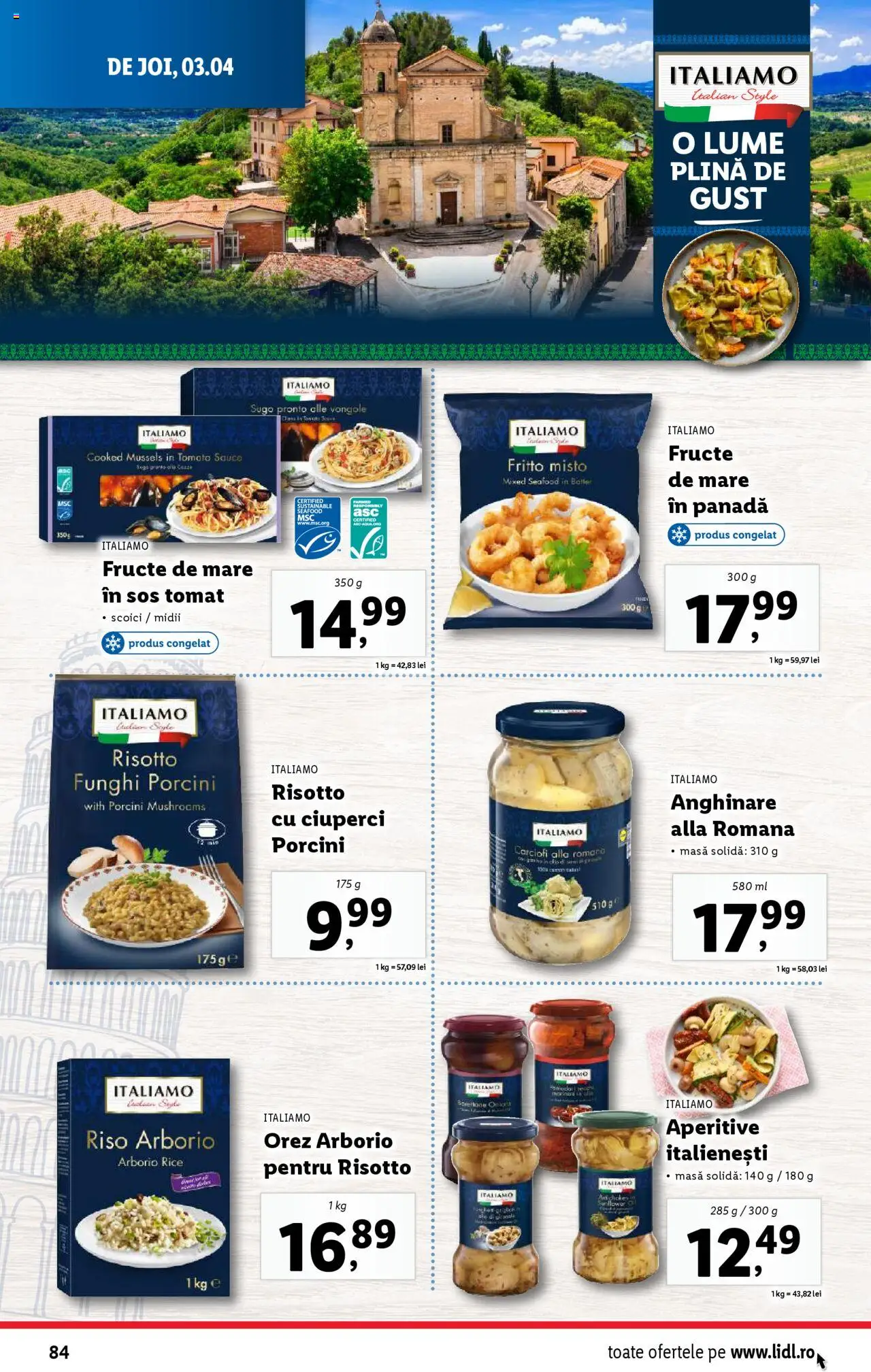 Catalog LIDL 31 Martie - 6 Aprilie 2025 | Pagina 84 | Produse: Delgeç, Orez, Fructe, Fructe De Mare