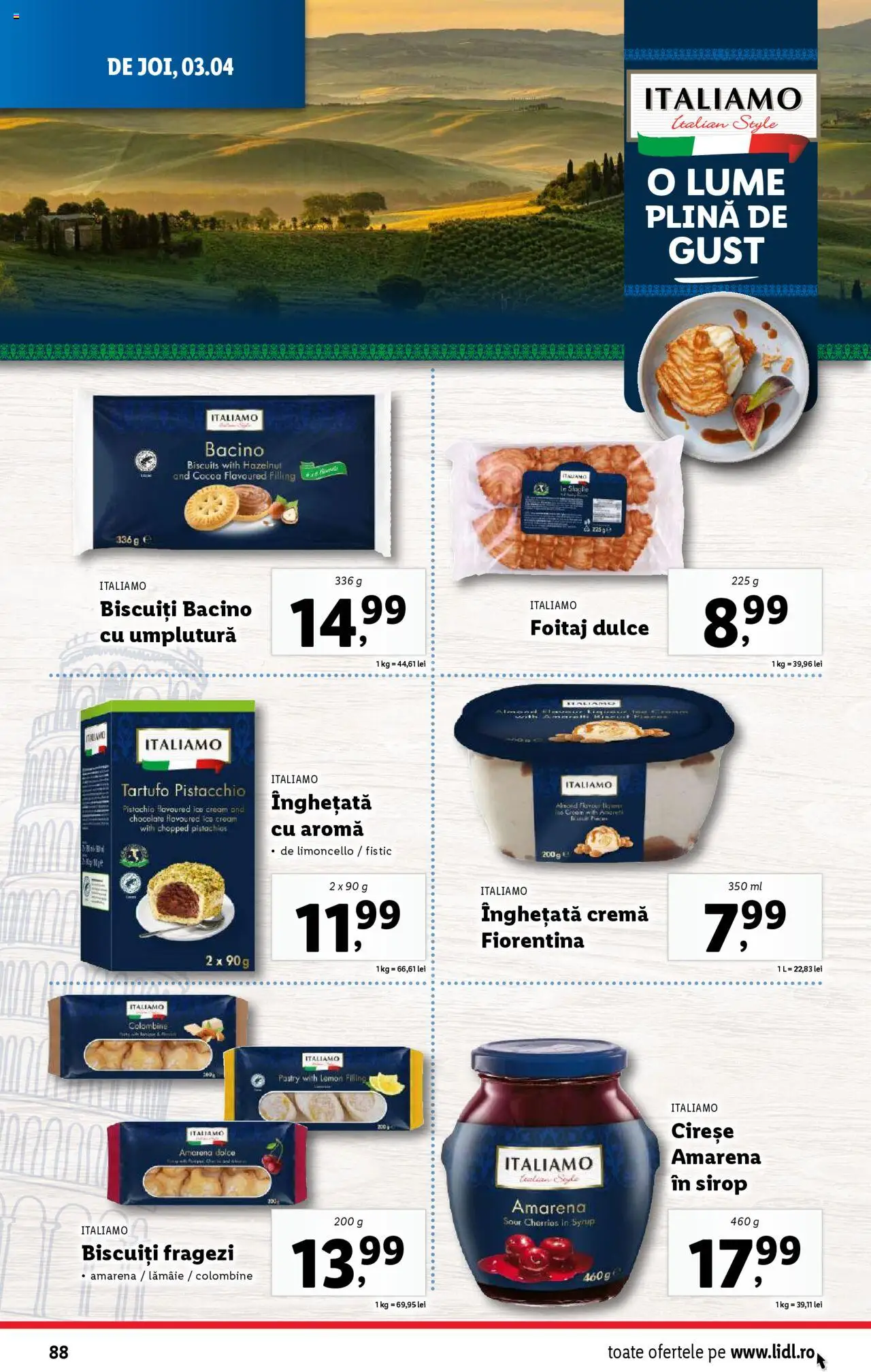 Catalog LIDL 31 Martie - 6 Aprilie 2025 | Pagina 88 | Produse: Delgeç, Cremă, Sirop, Înghețată