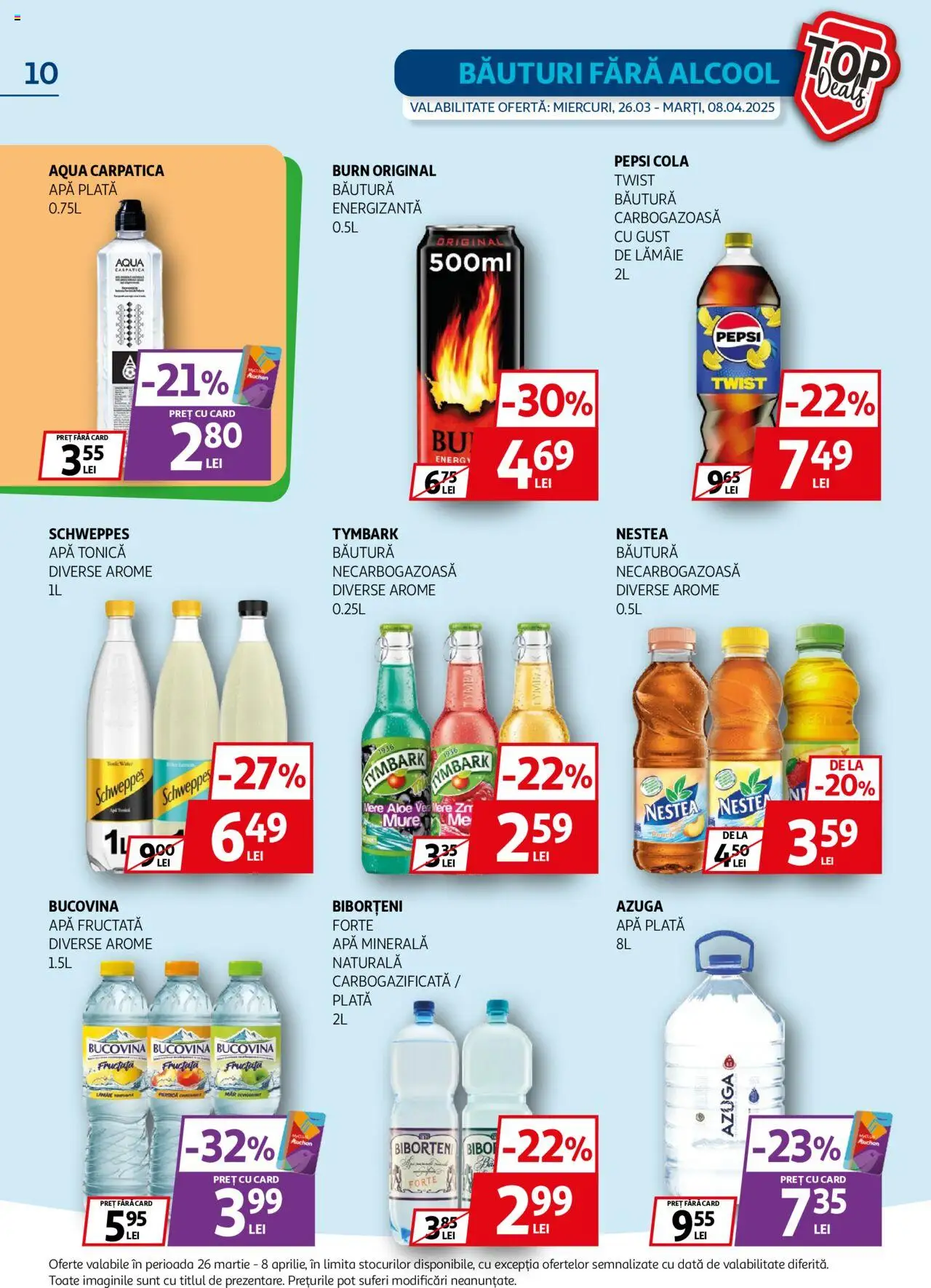 Catalog Auchan 26 Martie - 8 Aprilie 2025 | Pagina 10 | Produse: Yazı tahtası kalemi, Amerikan servis, Apă, Lămâie