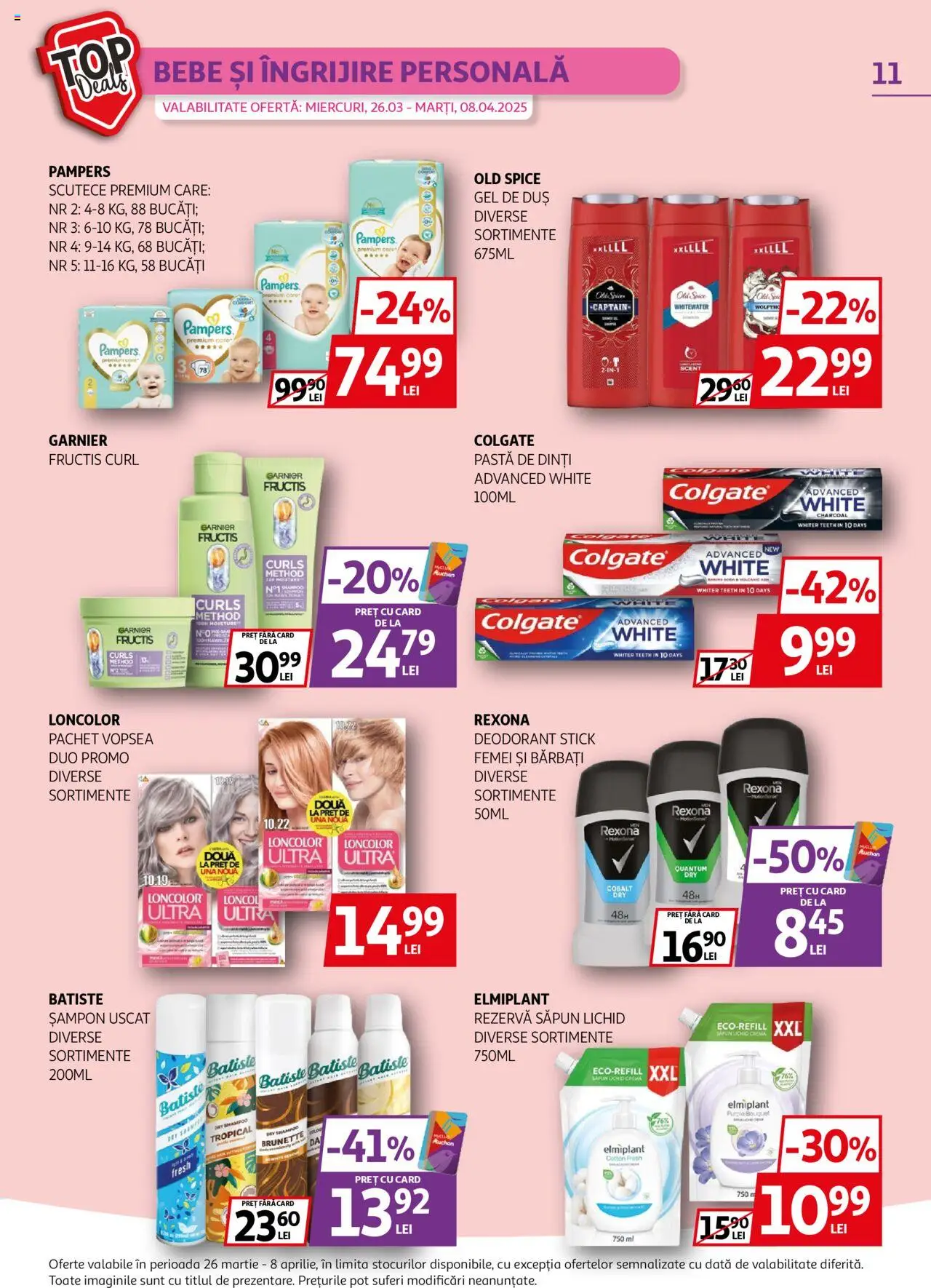 Catalog Auchan 26 Martie - 8 Aprilie 2025 | Pagina 11 | Produse: Kısırlaştırılmış Kedi Maması, Cremă, Gel de duș, Pastă de dinți