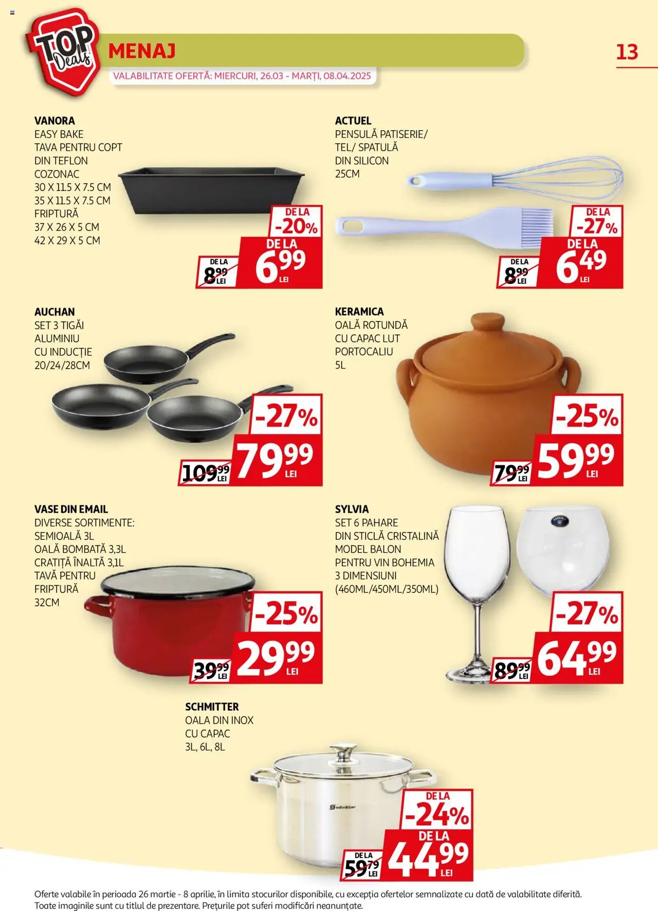 Catalog Auchan 26 Martie - 8 Aprilie 2025 | Pagina 13 | Produse: Pahare, Cratiță, Oală, Vin