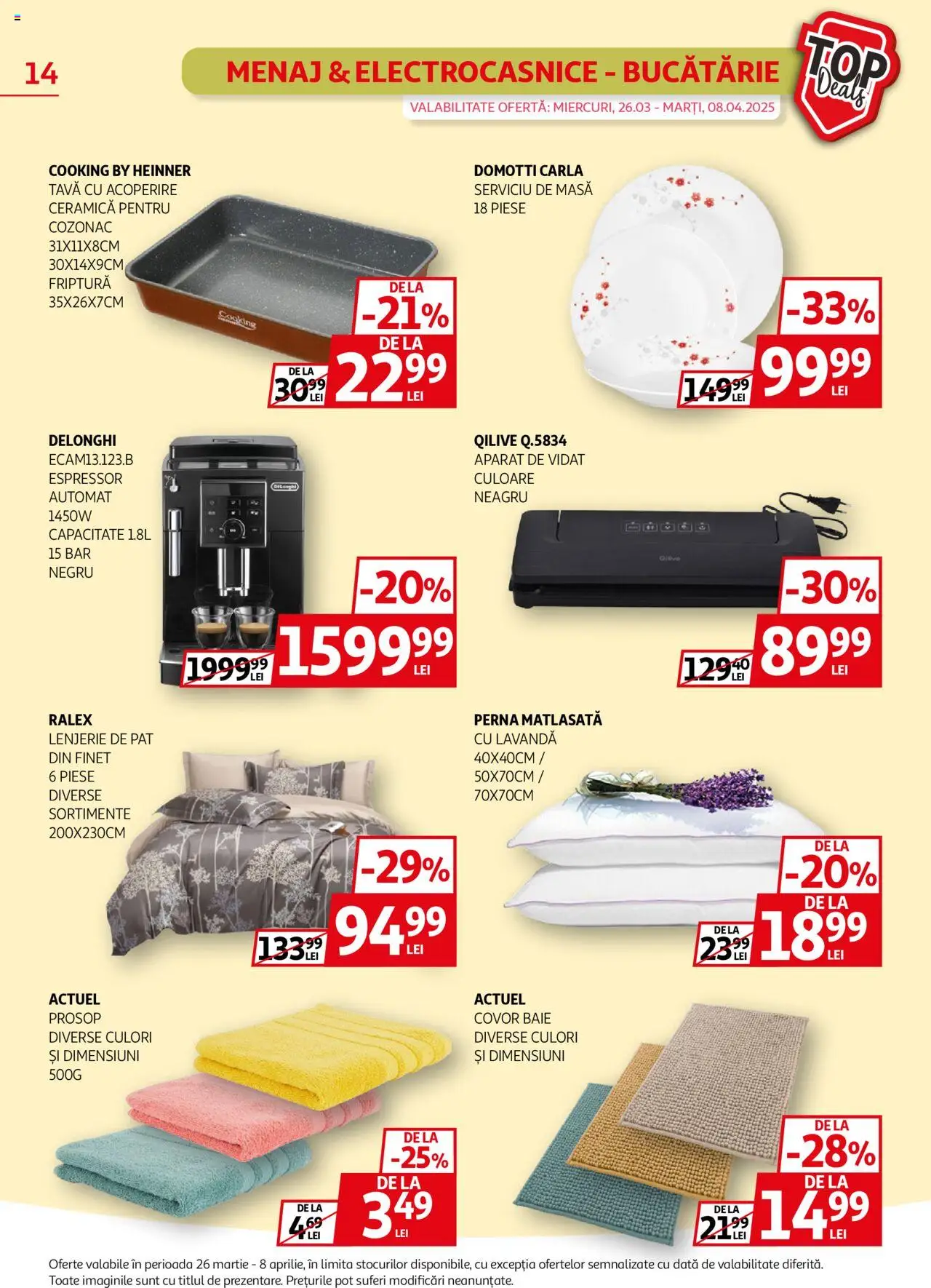 Catalog Auchan 26 Martie - 8 Aprilie 2025 | Pagina 14 | Produse: Pat, Pernă, Masă, Bucătărie