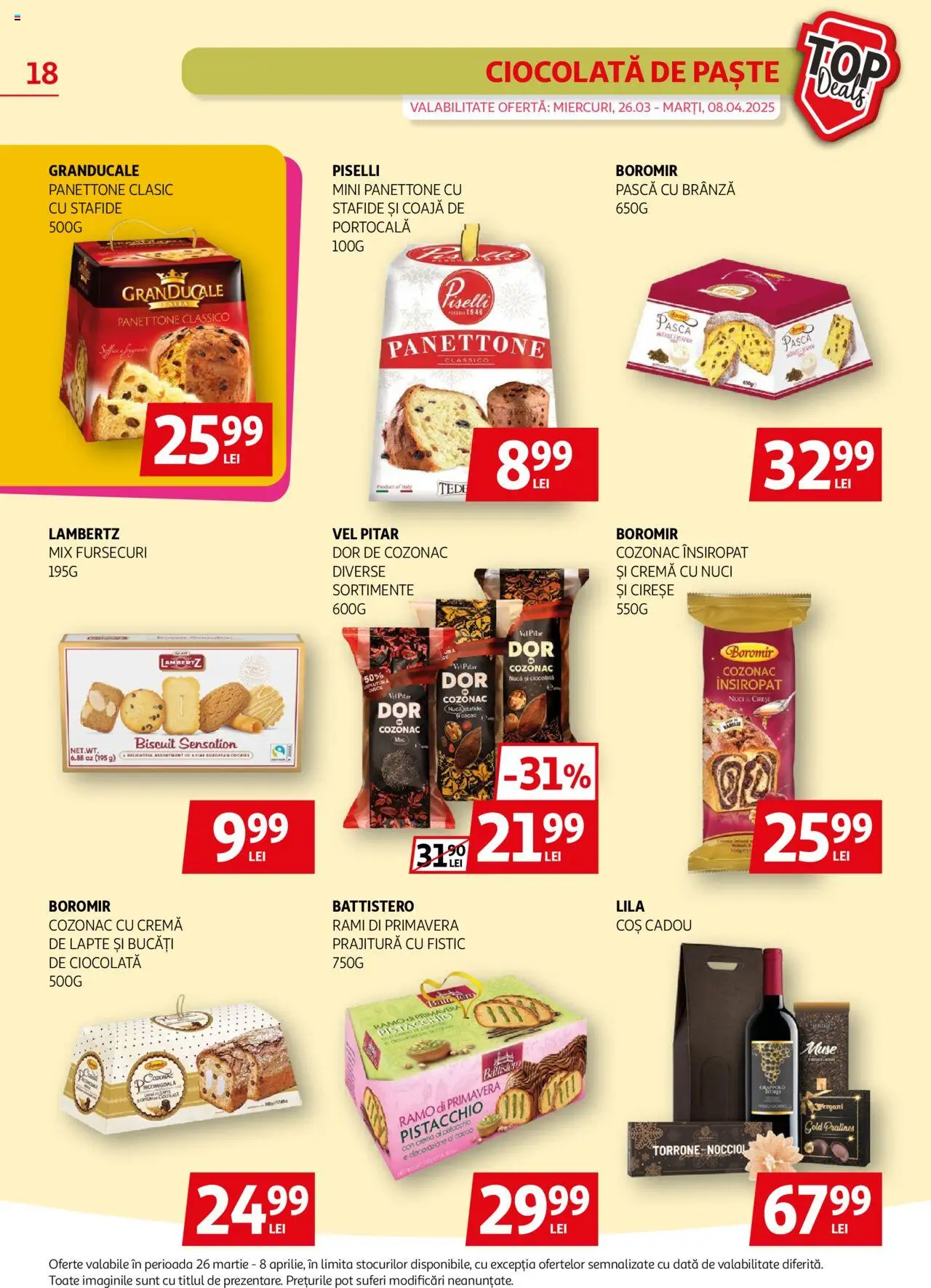Catalog Auchan 26 Martie - 8 Aprilie 2025 | Pagina 18 | Produse: Prăjitură, Brânză, Ciocolată, Fistic