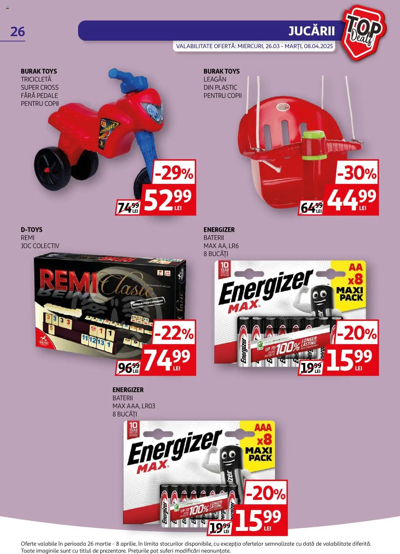 Catalog Auchan 26 Martie - 8 Aprilie 2025 | Pagina 26 | Produse: Joc, Baterii