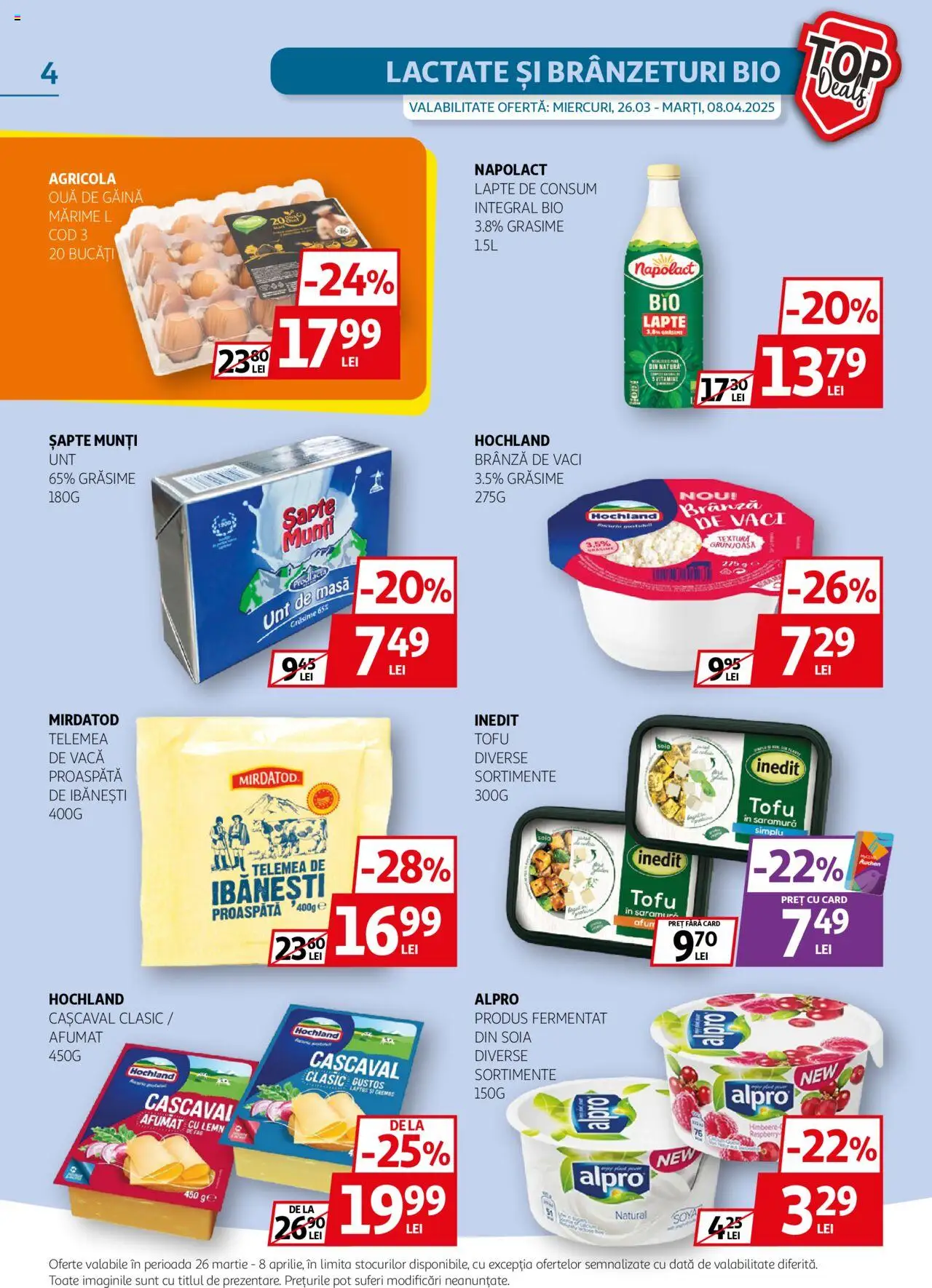 Catalog Auchan 26 Martie - 8 Aprilie 2025 | Pagina 4 | Produse: Şerit ödül, Masă, Lapte, Ouă