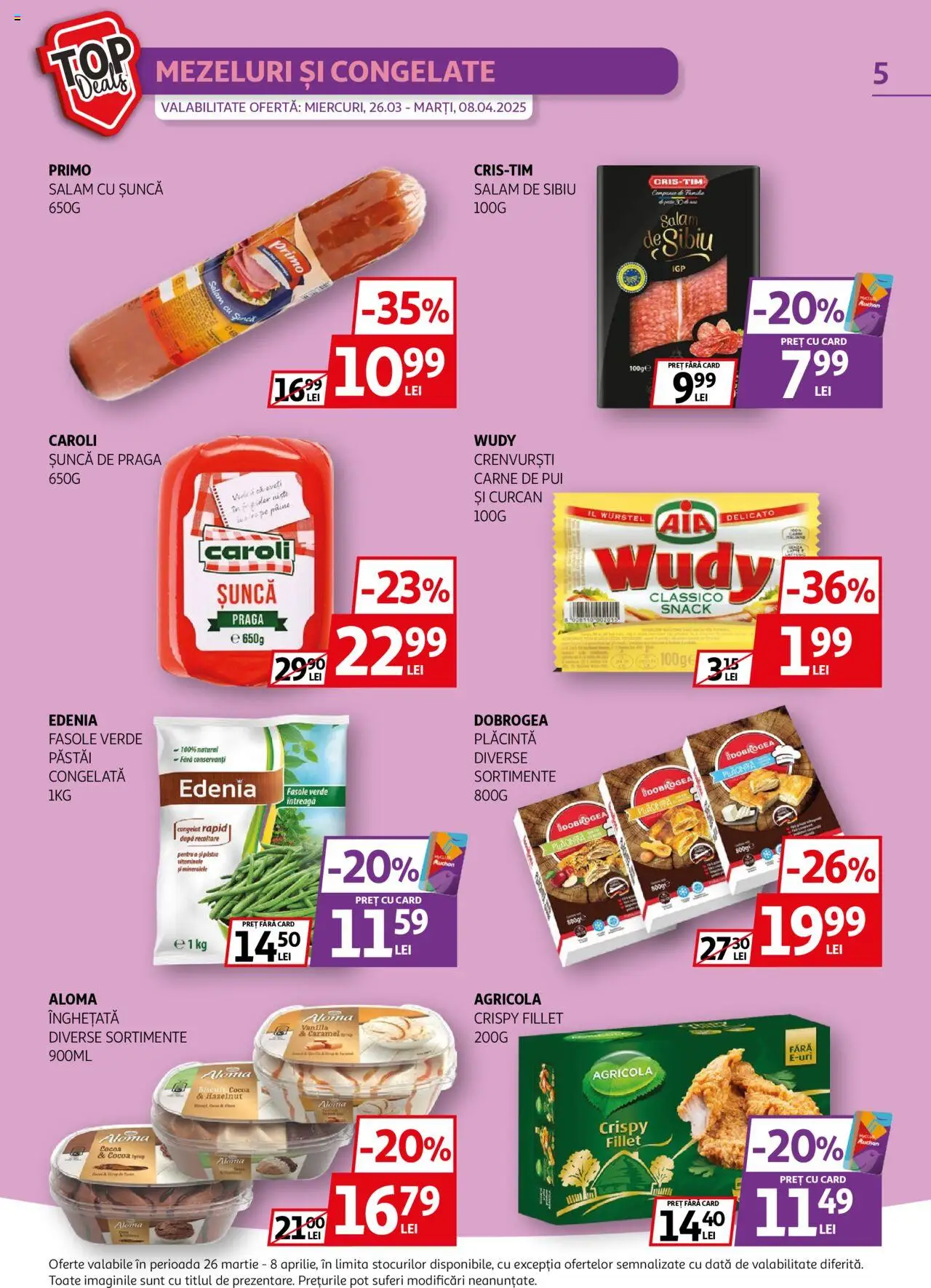 Catalog Auchan 26 Martie - 8 Aprilie 2025 | Pagina 5 | Produse: Crenvurști, Plăcintă, Pâine, Carne De Pui