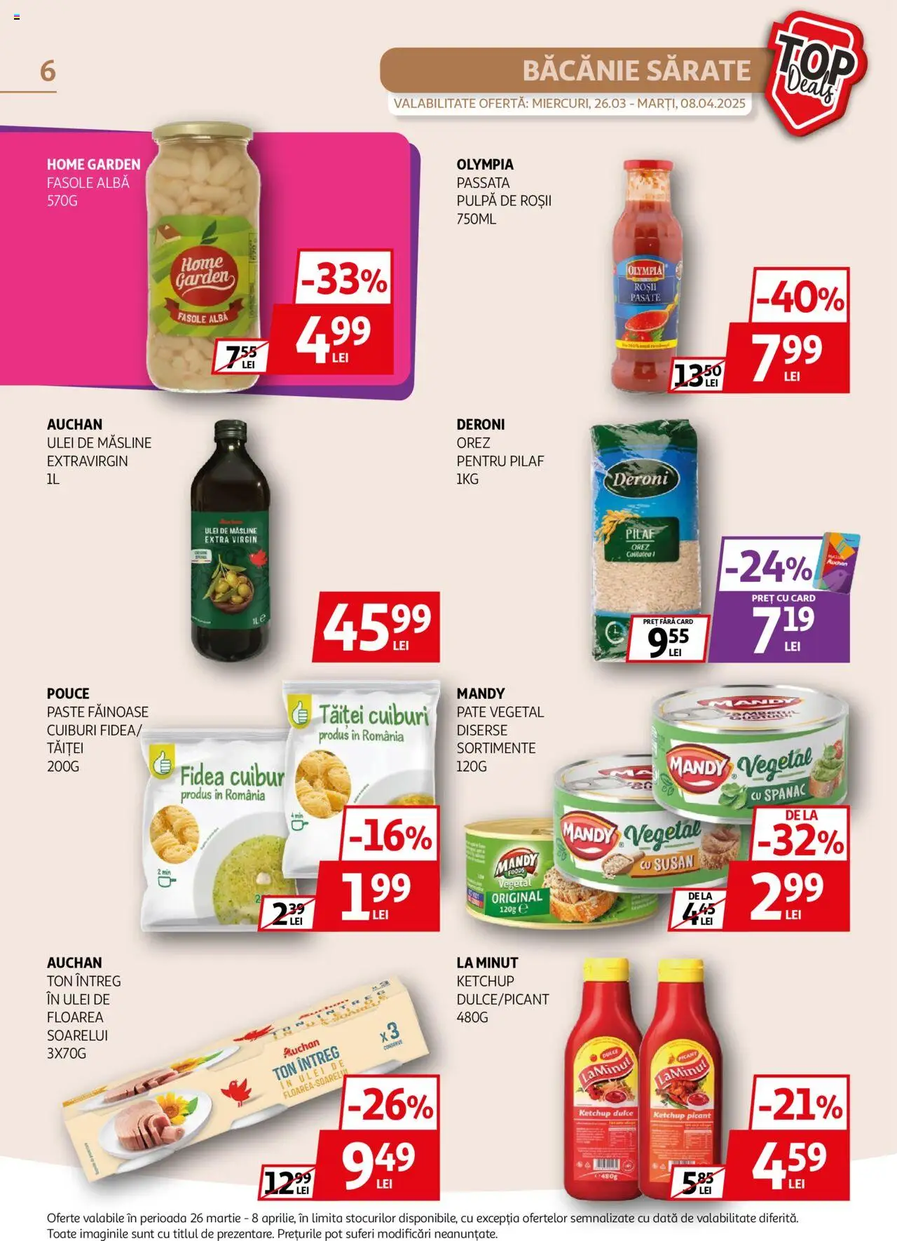 Catalog Auchan 26 Martie - 8 Aprilie 2025 | Pagina 6 | Produse: Pate, Măsline, Roșii, Orez