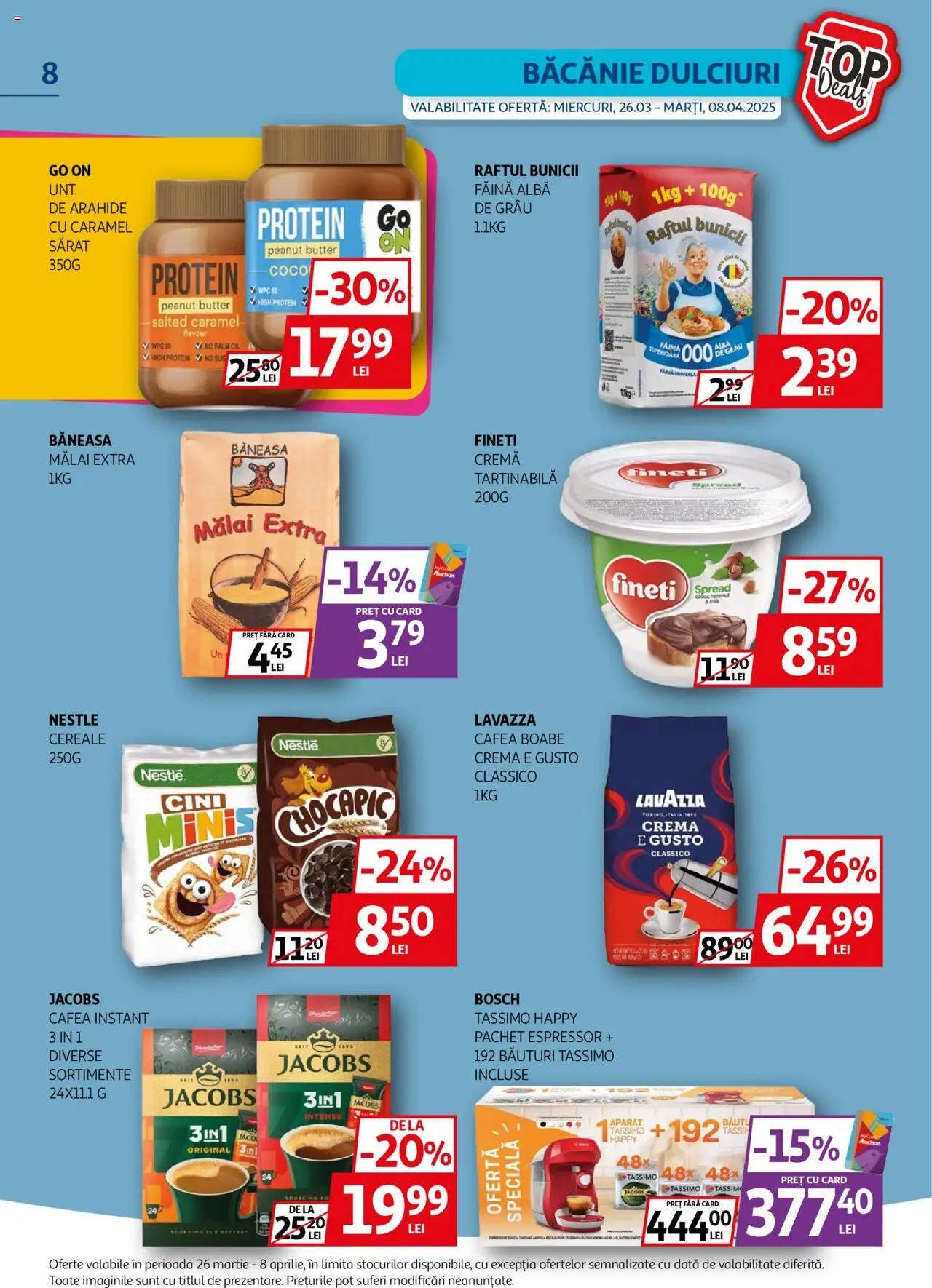 Catalog Auchan 26 Martie - 8 Aprilie 2025 | Pagina 8 | Produse: Arahide, Köpek çiti, Mălai, Cremă tartinabilă