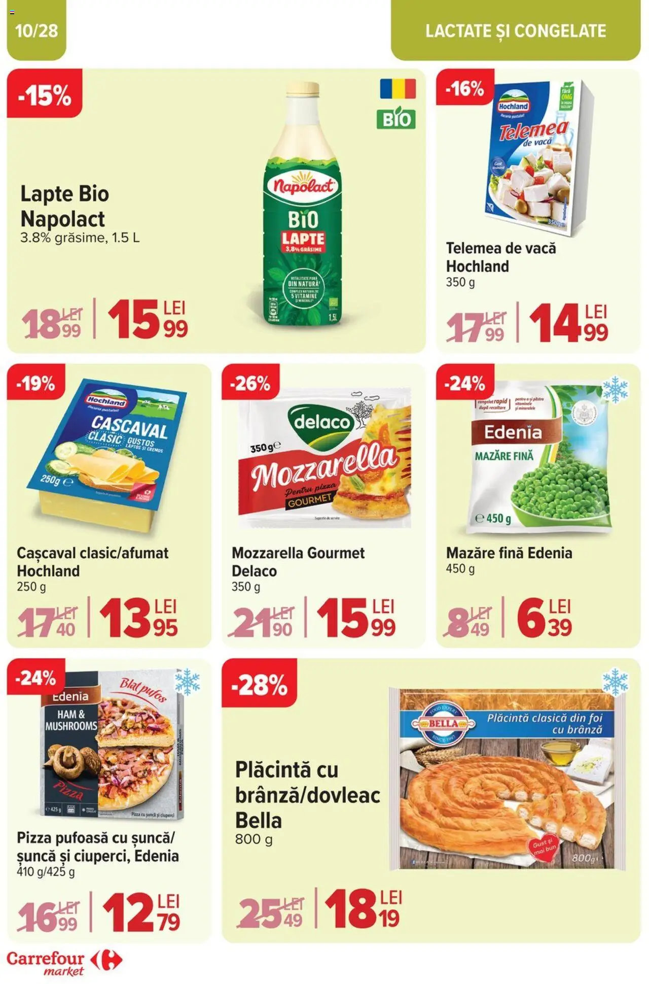Catalog Carrefour 26 Martie - 1 Aprilie 2025 | Pagina 10 | Produse: Şerit ödül, Mazăre, Șuncă, Pizza