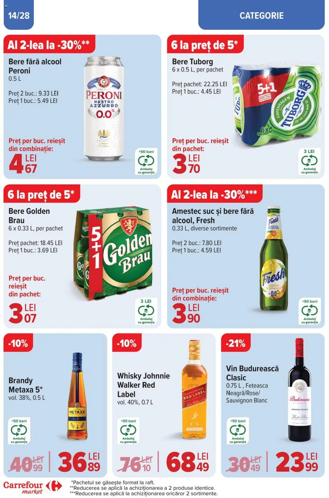 Catalog Carrefour 26 Martie - 1 Aprilie 2025 | Pagina 14 | Produse: Raft, Suc, Vin, Bere