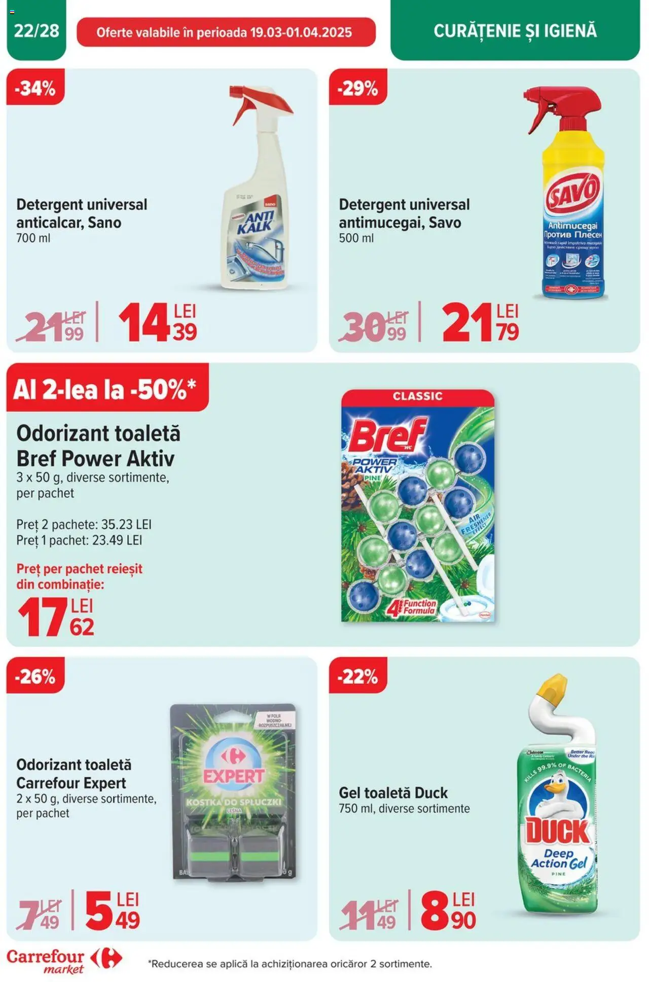 Catalog Carrefour 26 Martie - 1 Aprilie 2025 | Pagina 22 | Produse: Toaletă, Detergent, Odorizant toaletă